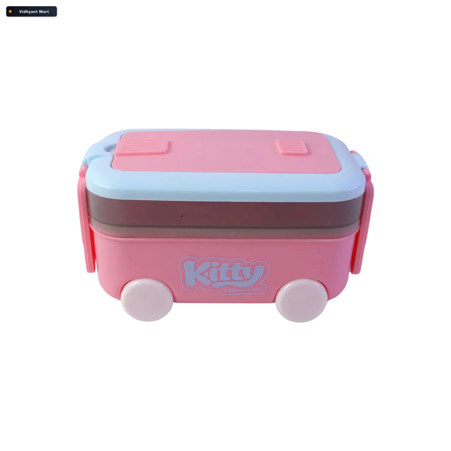 Vidhyant Mart Kids Car Shape Lunch Box With Wheels Fun And Leakp 4