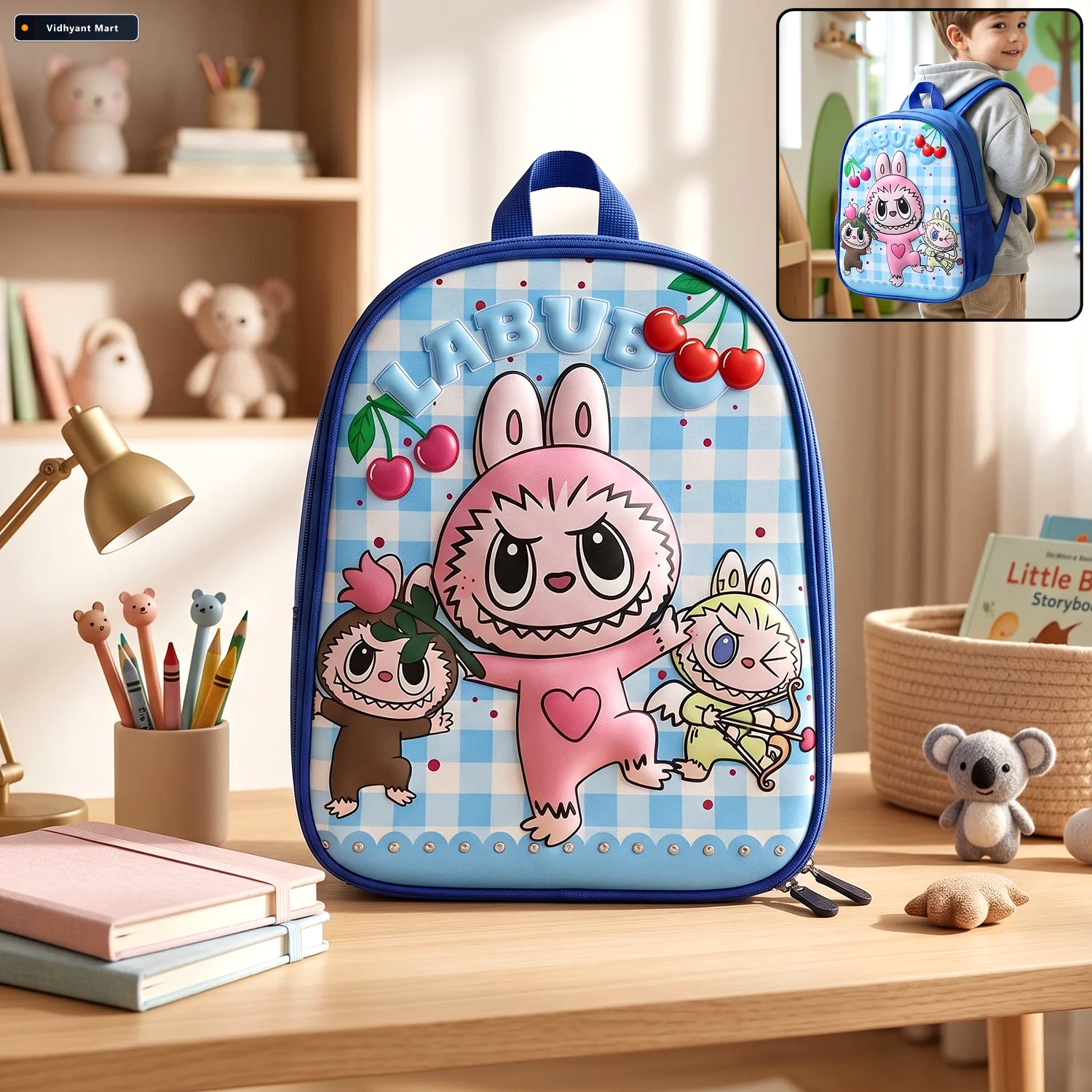 Vidhyant Mart Kids Cartoon Backpack Lightweight Spacious For Sma 2