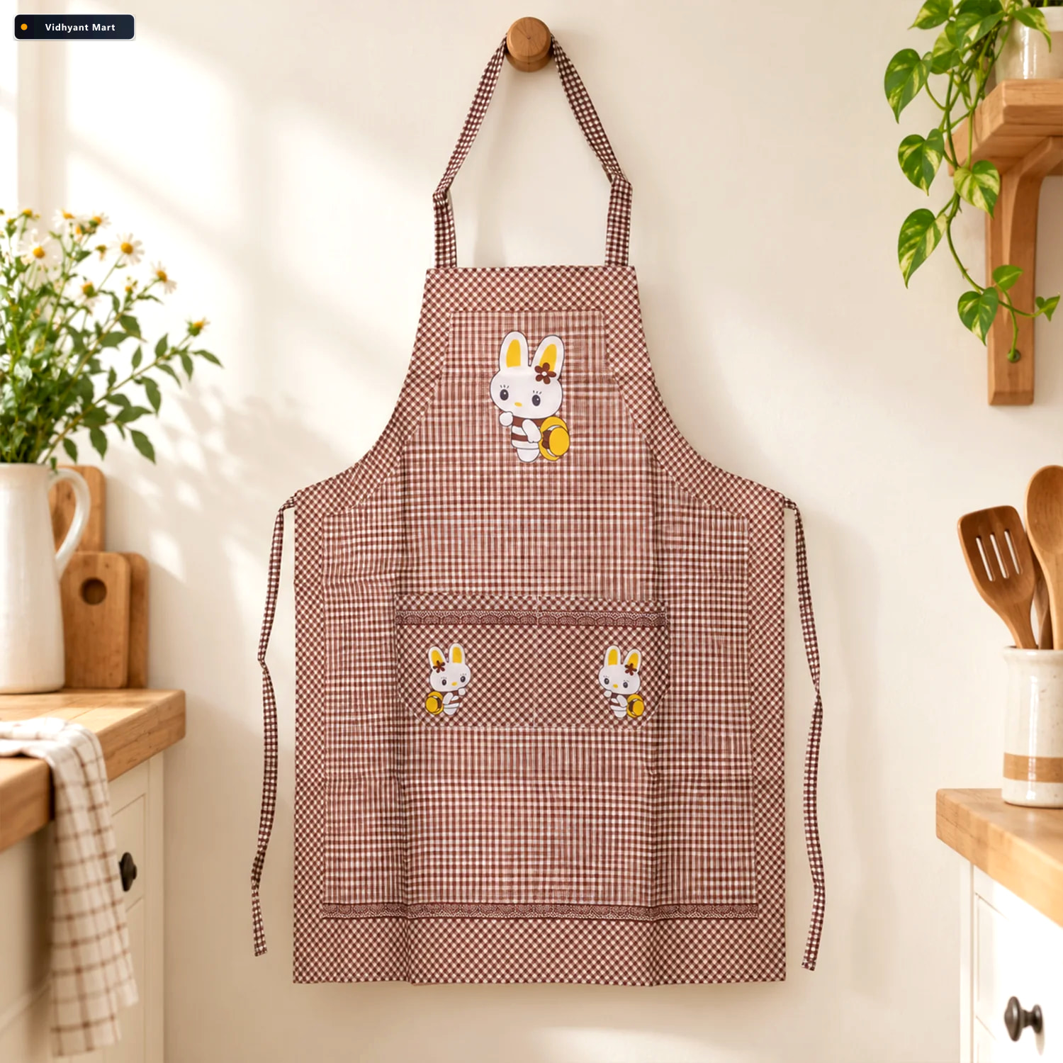 Vidhyant Mart Kids Cartoon Kitchen Cooking Apron With Front Pock 4