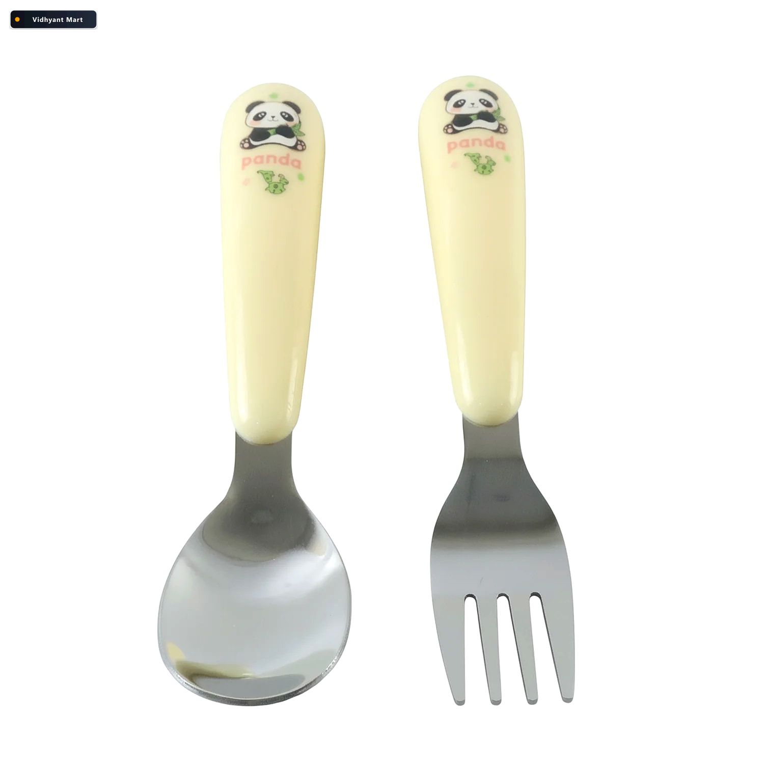 Vidhyant Mart Kids Cartoon Spoon And Fork Set With Easy Grip Han 4