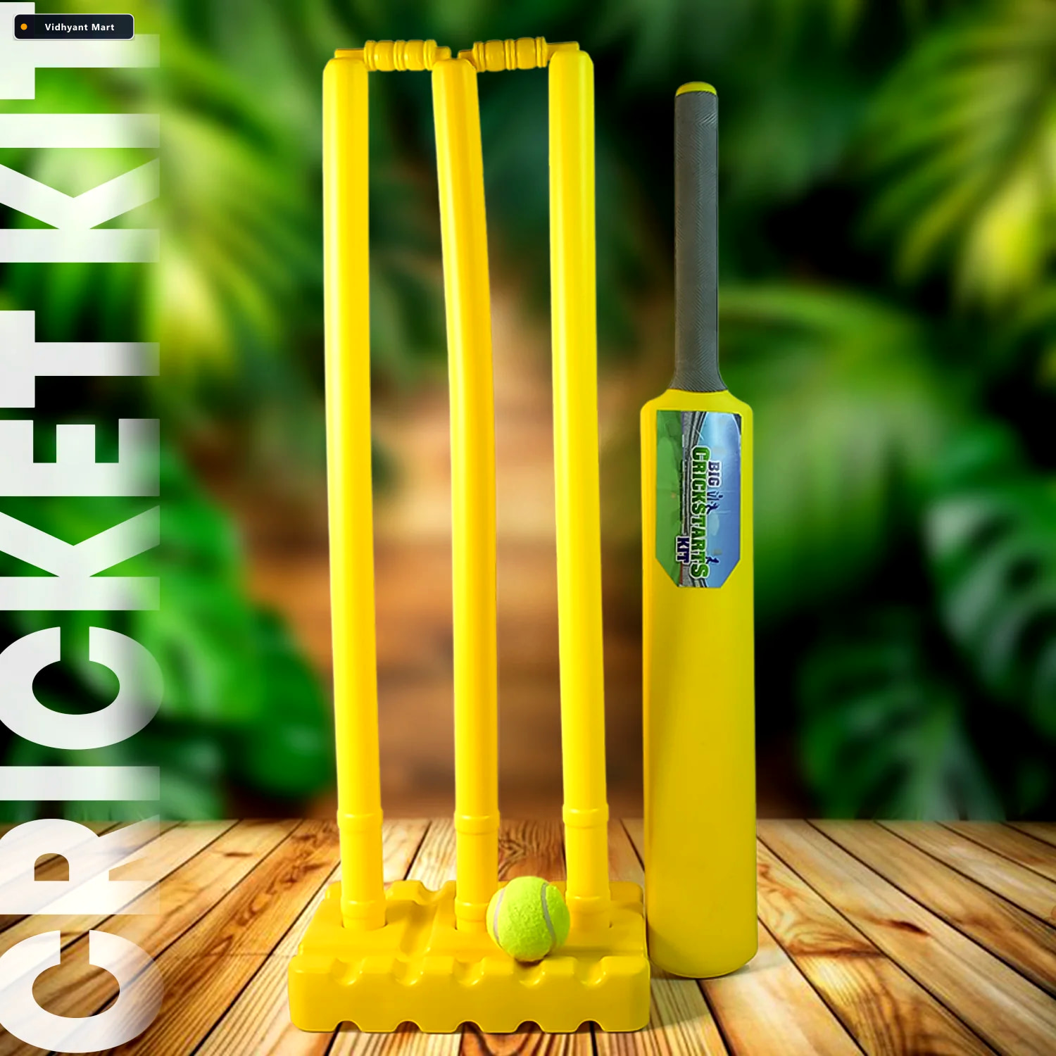 Vidhyant Mart Kids Cricket Kit Durable Plastic Set For Indoor Ou 4