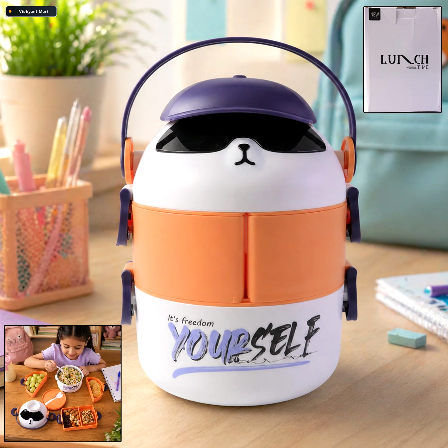 Vidhyant Mart Kids Double Layer Lunch Box The Perfect Food Stora 1