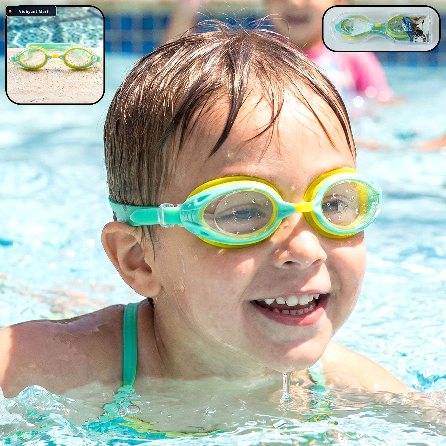 Vidhyant Mart Kids Dual Color Swimming Goggles Comfortable Fit C 1