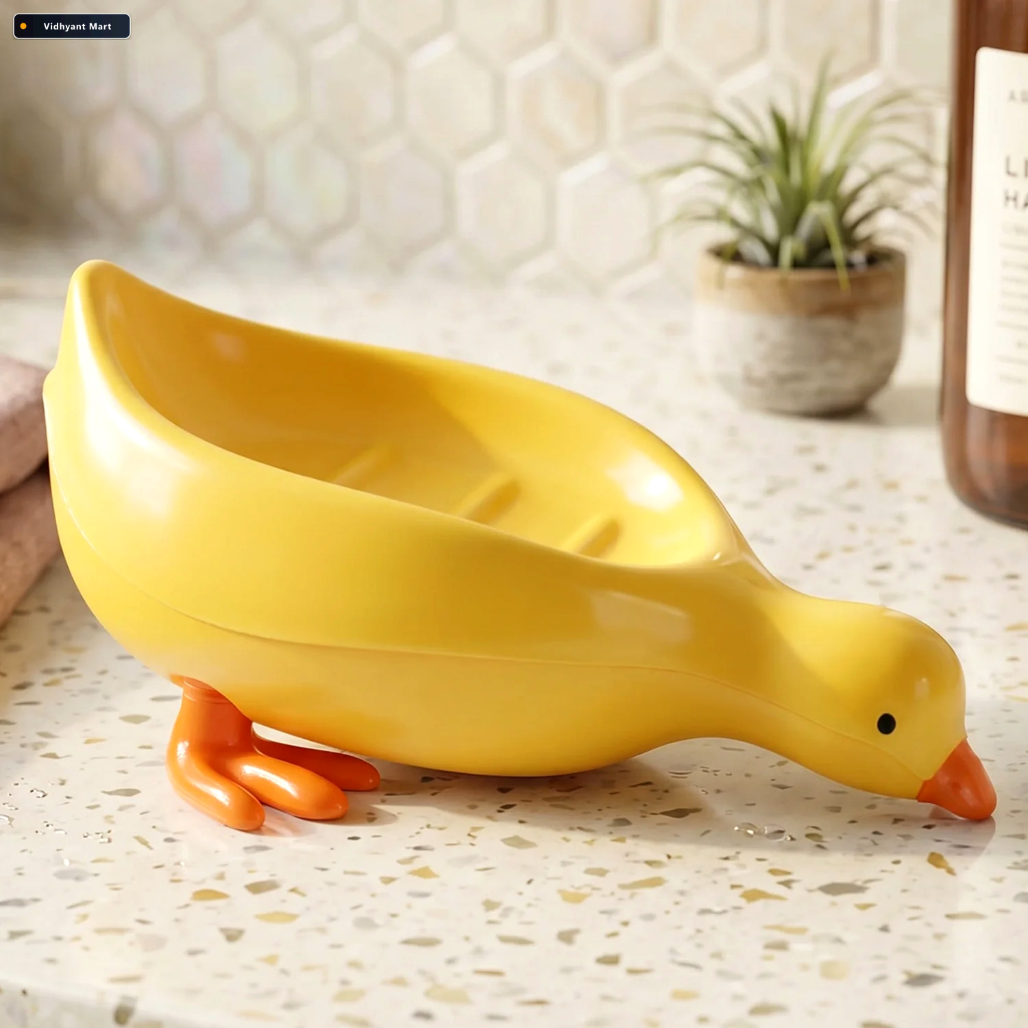 Vidhyant Mart Kids Duck Shaped Soap Holder Fun Waterproof Bathro 1