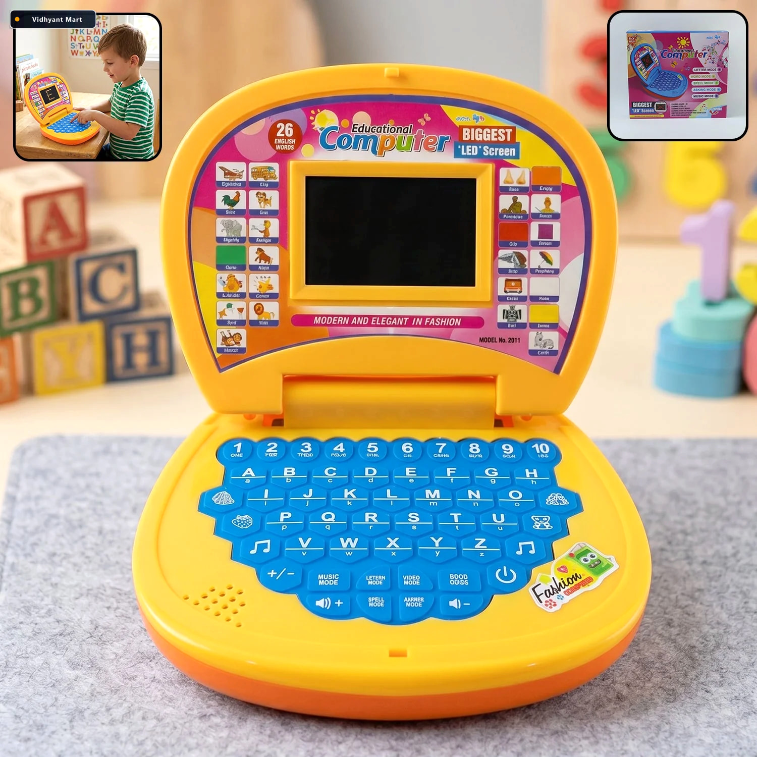 Vidhyant Mart Kids Educational Laptop Computer Learning Alphabet 1