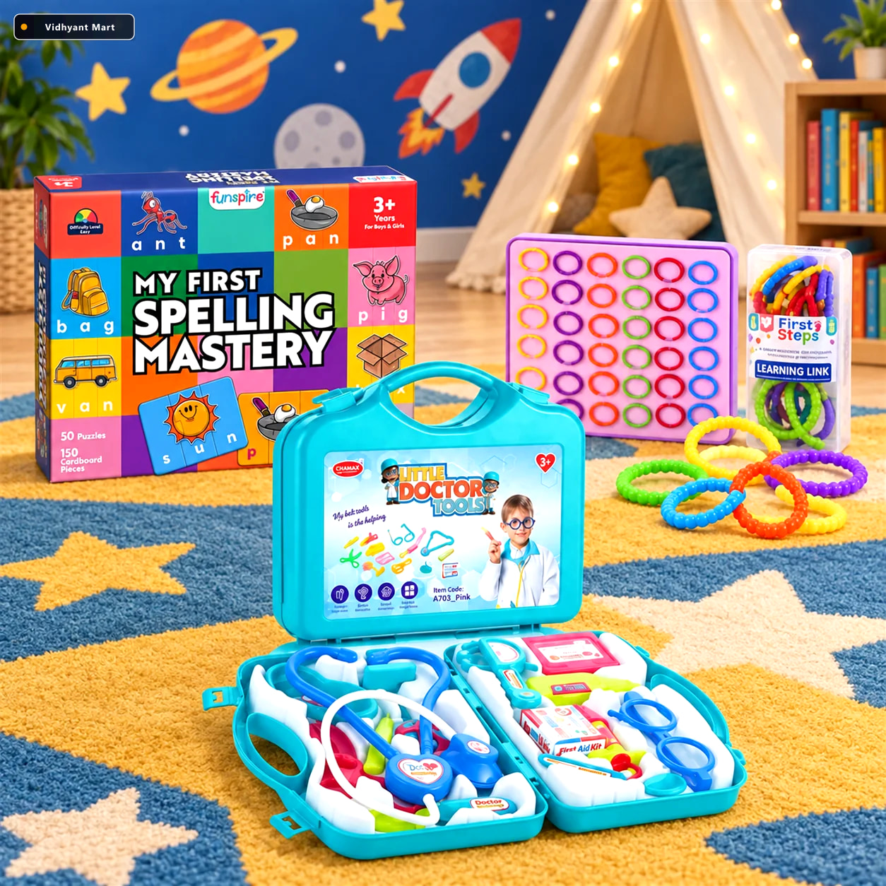 Vidhyant Mart Kids Educational Learning Combo Spelling Puzzle Do 1