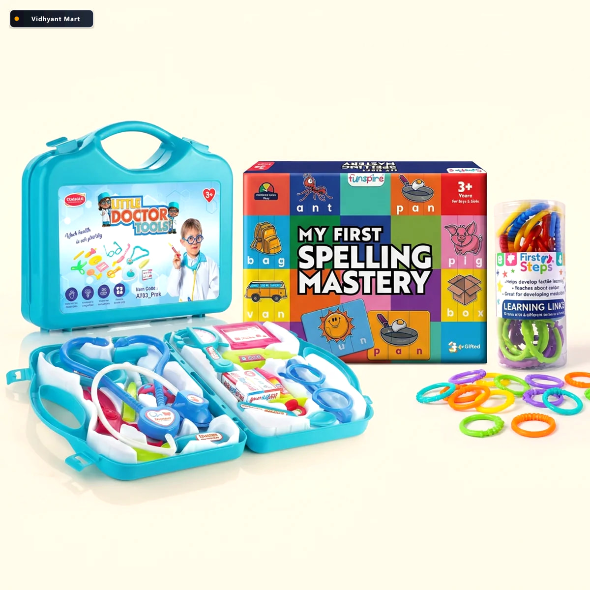 Vidhyant Mart Kids Educational Learning Combo Spelling Puzzle Do 2