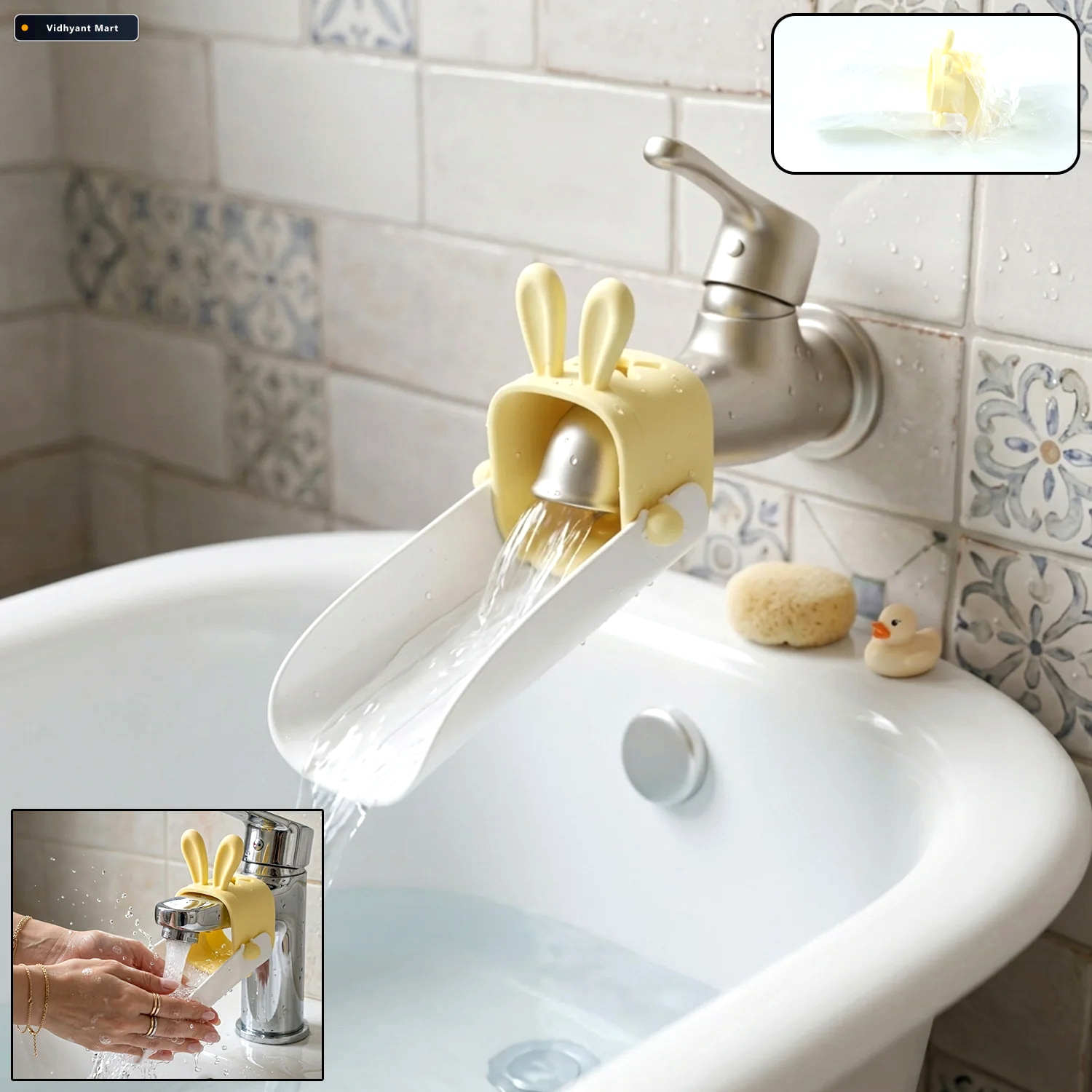 Vidhyant Mart Kids Faucet Extender Easy Hand Wash Splash Free De 1