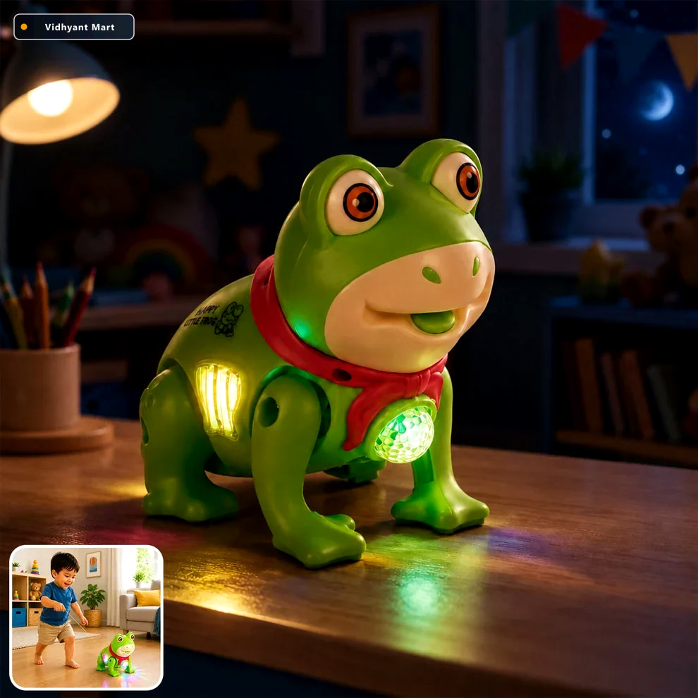 Vidhyant Mart Kids Fun Toy Combo Light Up Frog Toy Duck Climbing 5