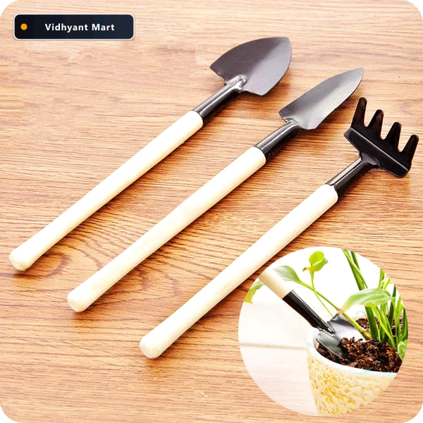 Vidhyant Mart Kids Garden Tools Set 3 Pcs Trowel Shovel Rake Pla 1