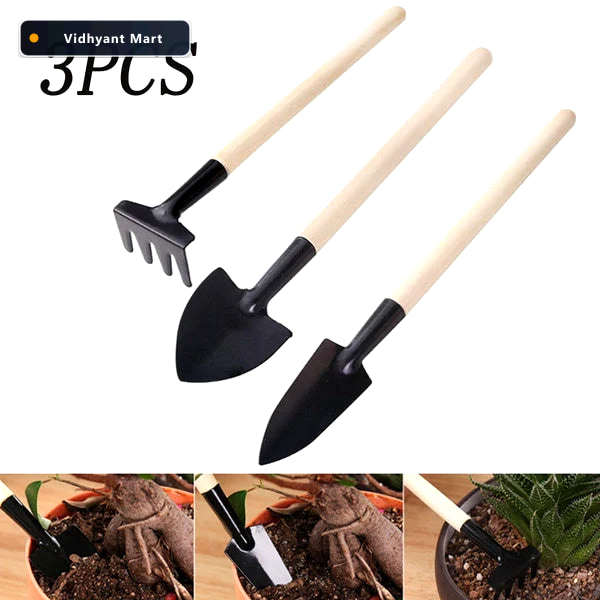 Vidhyant Mart Kids Garden Tools Set 3 Pcs Trowel Shovel Rake Pla 2