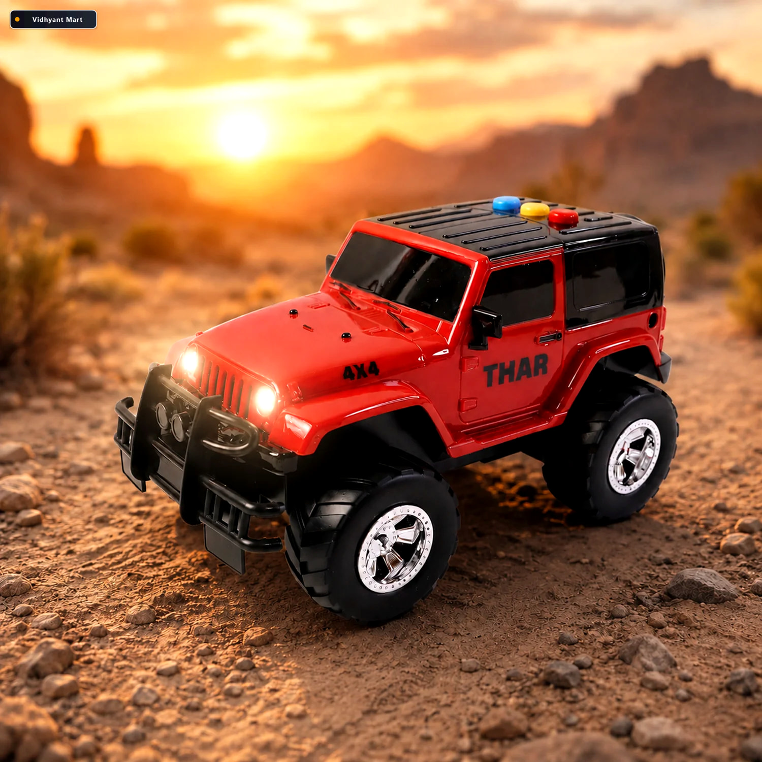 Vidhyant Mart Kids Hunter Off Road Toy Jeep Light Sound For Adve 1