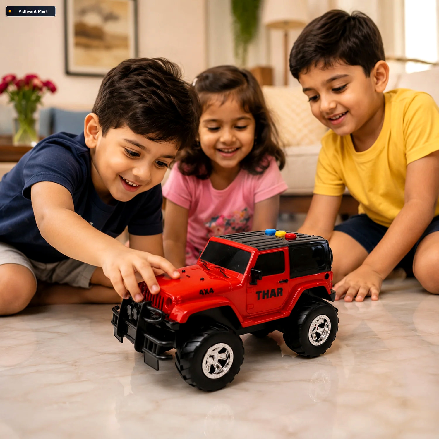 Vidhyant Mart Kids Hunter Off Road Toy Jeep Light Sound For Adve 2