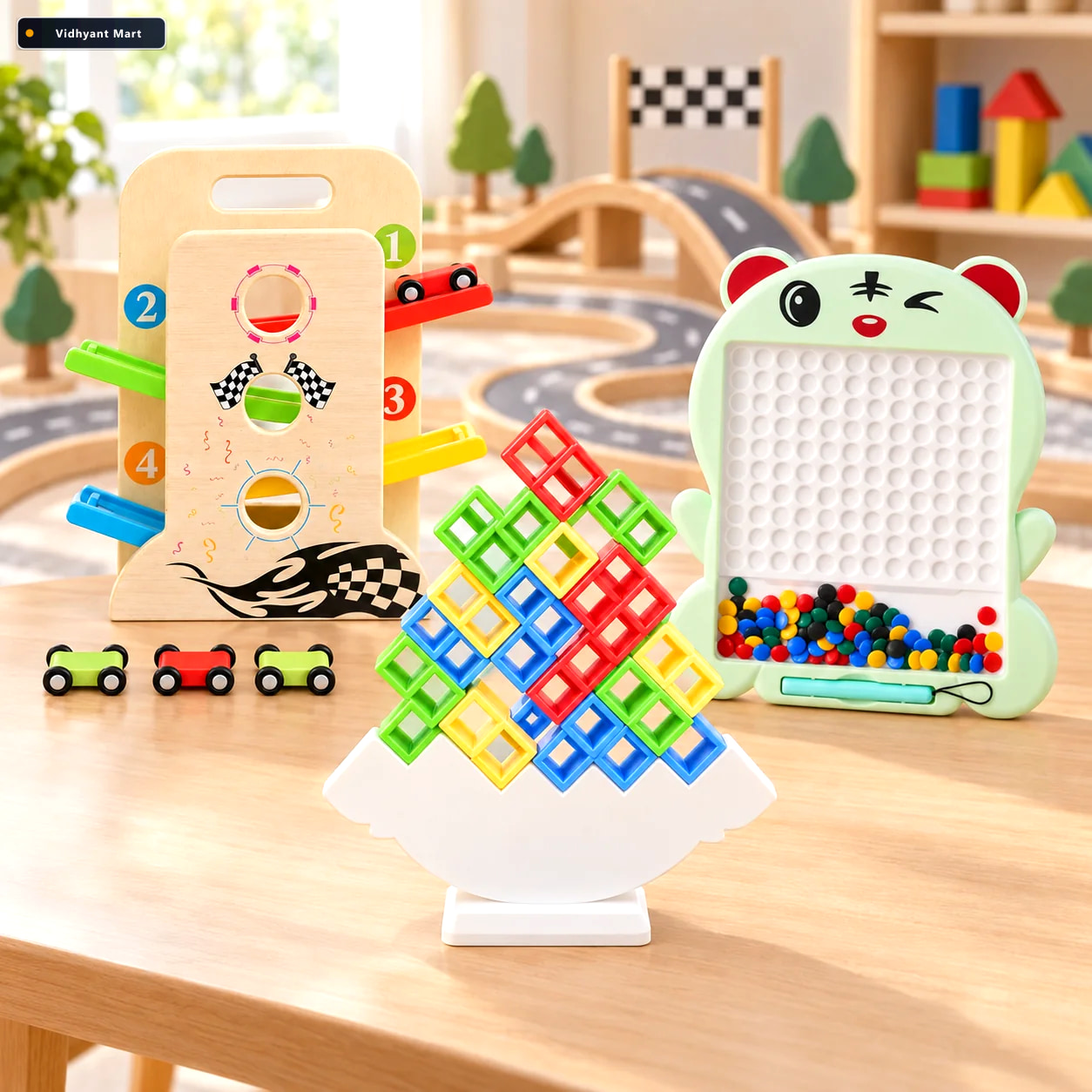Vidhyant Mart Kids Learning Activity Combo Magnetic Bead Board B 2