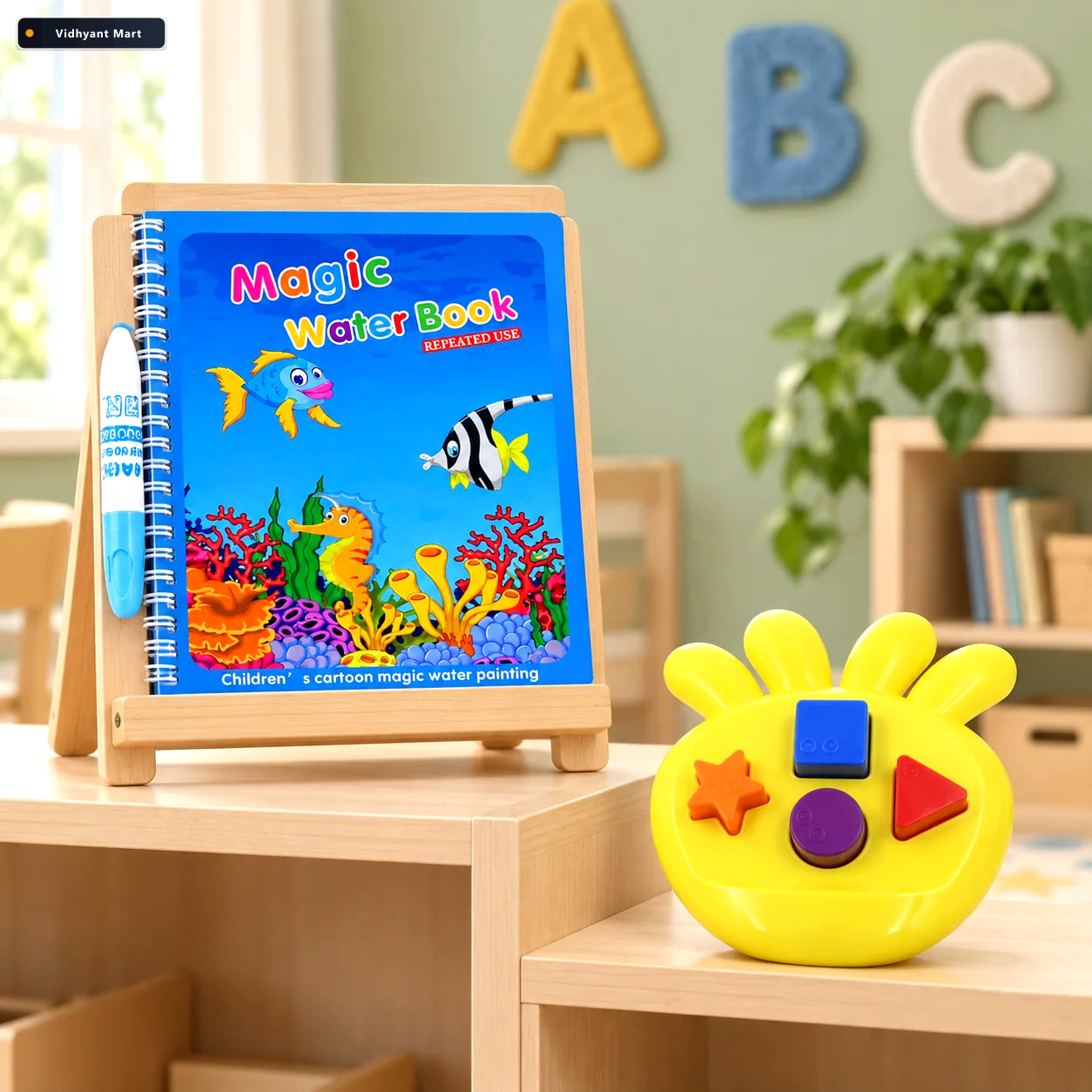 Vidhyant Mart Kids Learning Combo Magic Water Colouring Book Flo 2