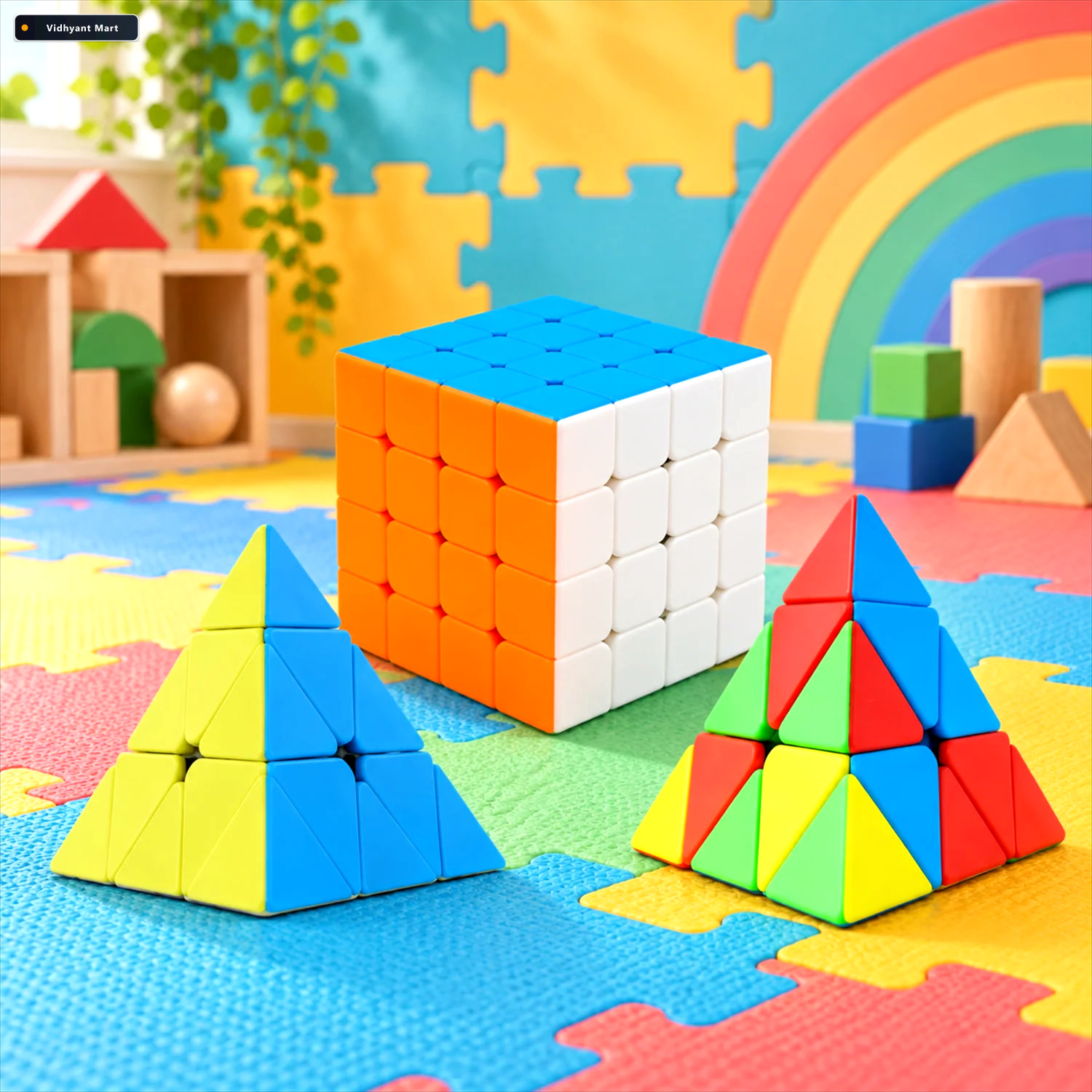 Vidhyant Mart Kids Magic Puzzle Cube Combo 5x5 Cube Pyramid Twis 1