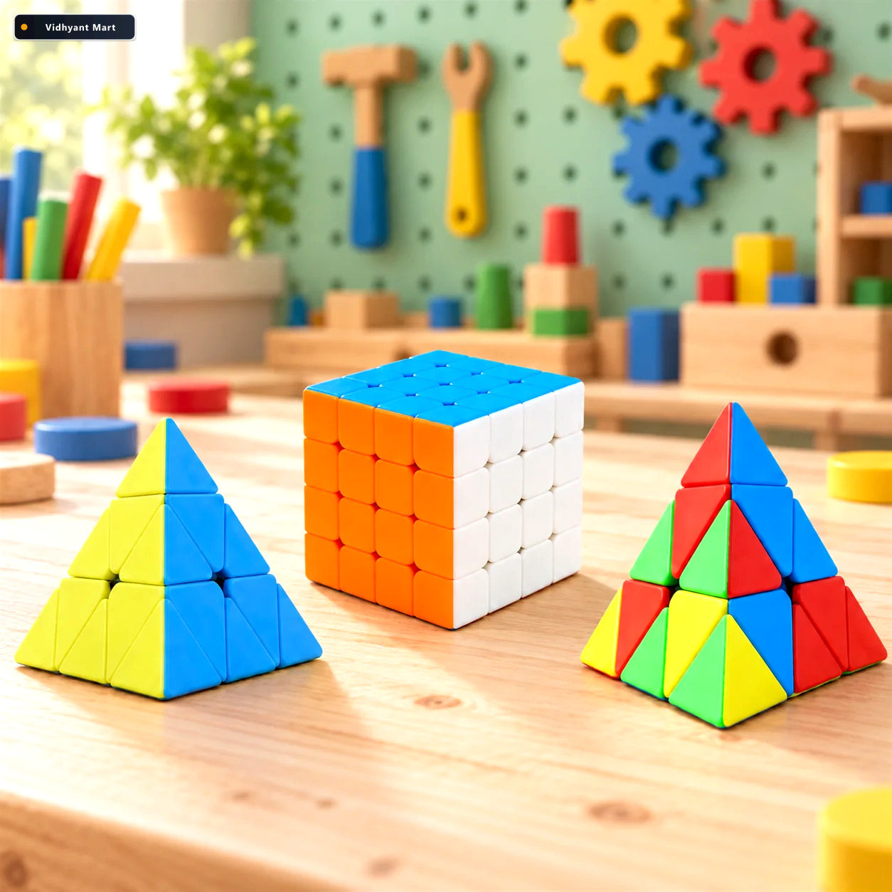 Vidhyant Mart Kids Magic Puzzle Cube Combo 5x5 Cube Pyramid Twis 2