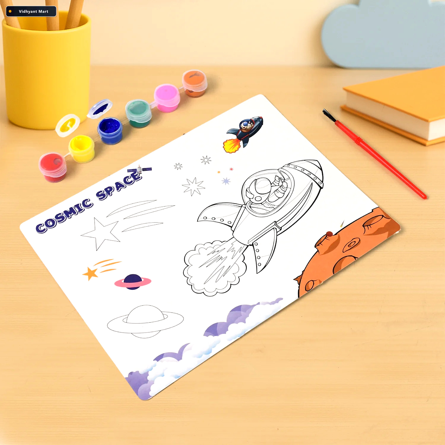 Vidhyant Mart Kids Painting And Coloring Kit Cosmic Space Theme 2