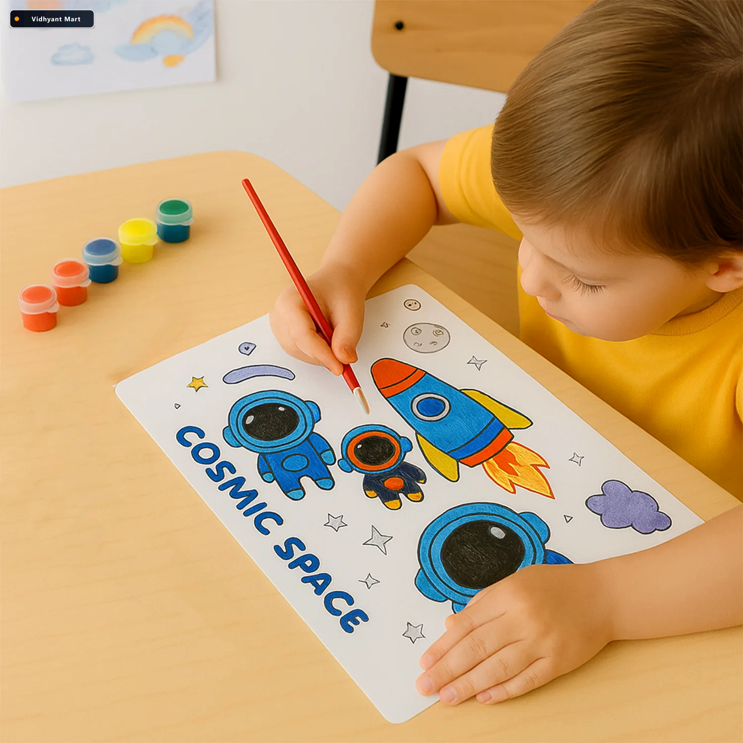 Vidhyant Mart Kids Painting And Coloring Kit Cosmic Space Theme 3
