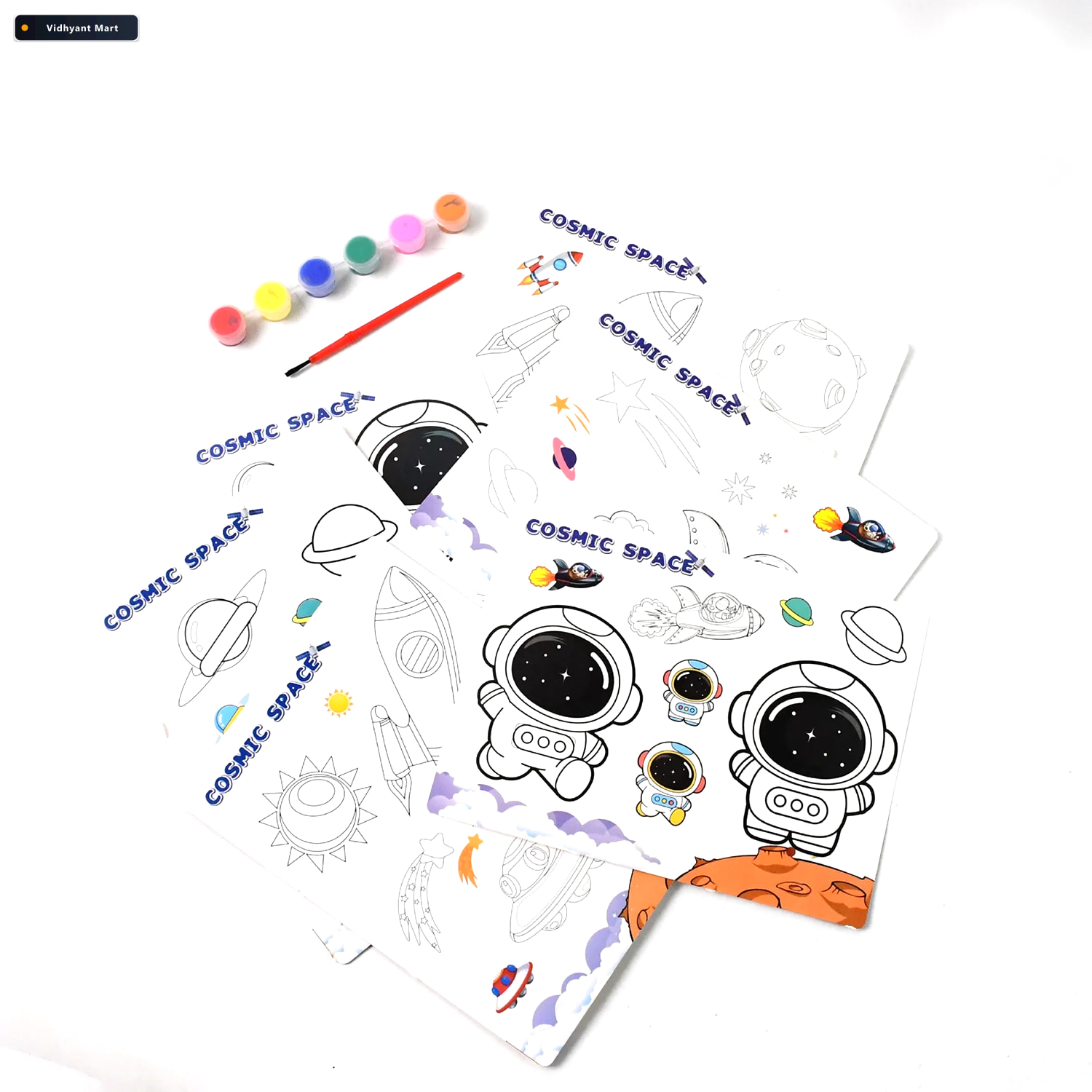 Vidhyant Mart Kids Painting And Coloring Kit Cosmic Space Theme 4