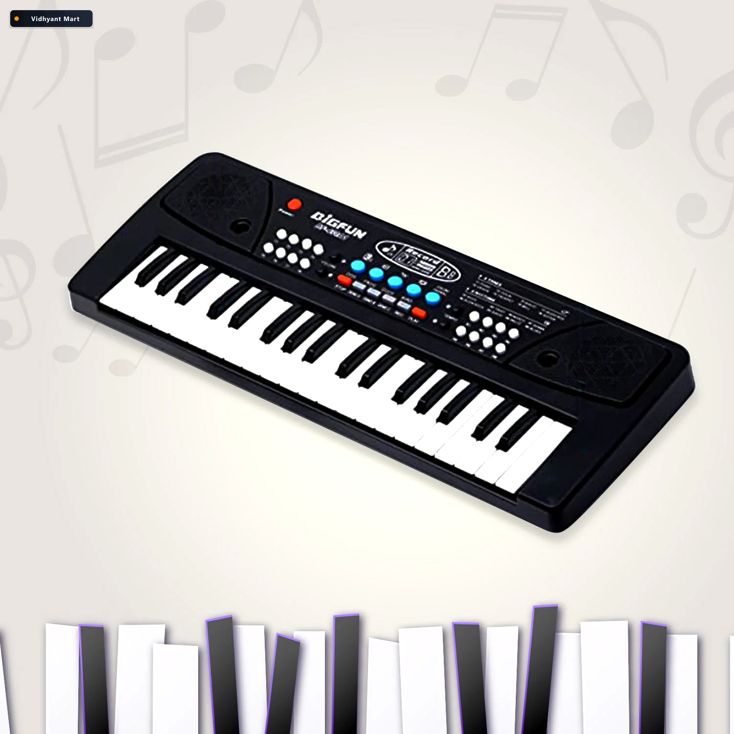 Vidhyant Mart Kids Piano Keyboard 37 Key Mic Record Little Learn 3