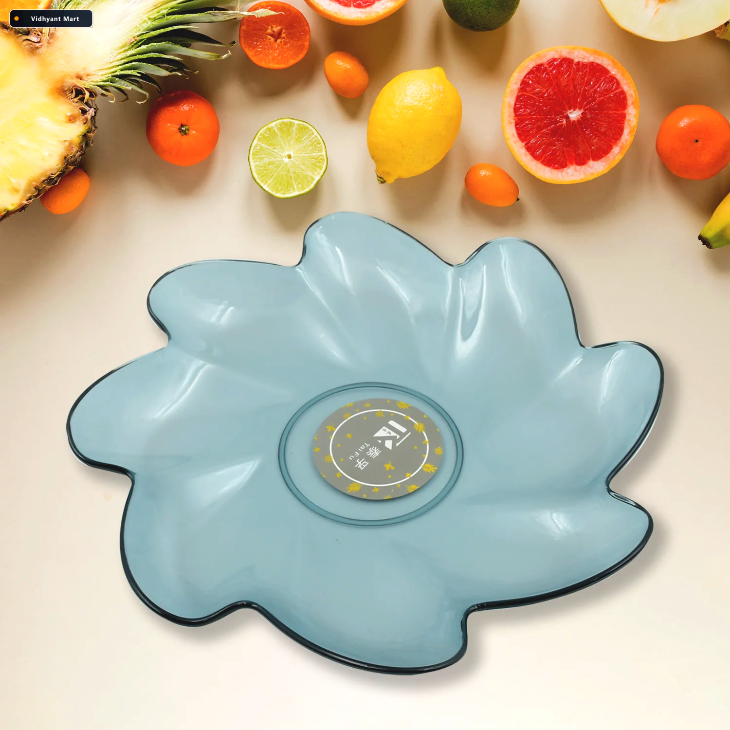 Vidhyant Mart Kids Plastic Plate Flower Design Bpa Free Serve St 2