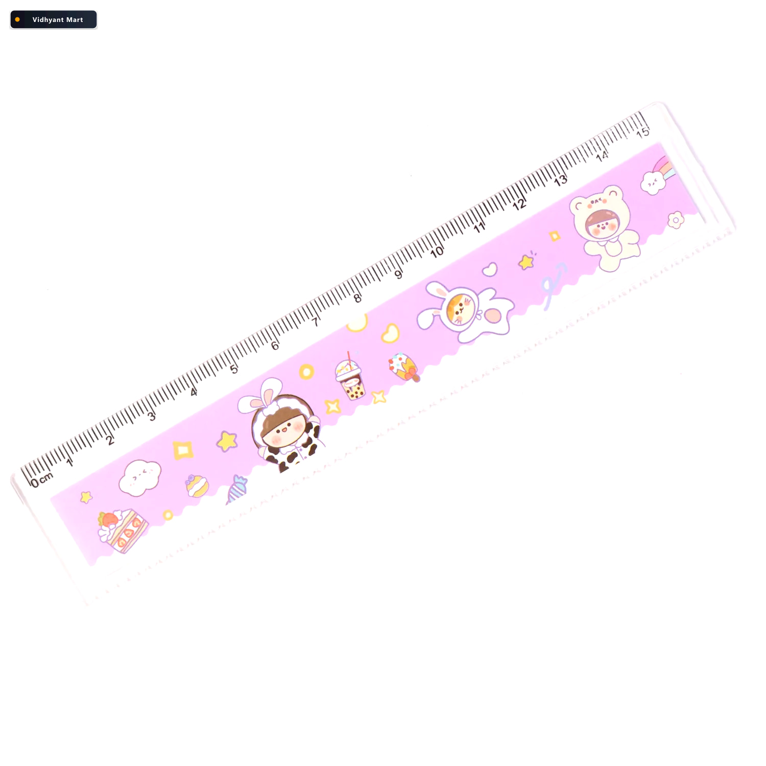 Vidhyant Mart Kids Plastic Ruler Durable Cartoon Design With Cle 4