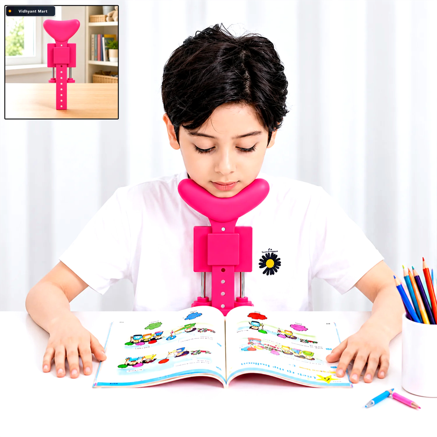 Vidhyant Mart Kids Posture Corrector Adjustable Support For Read 1