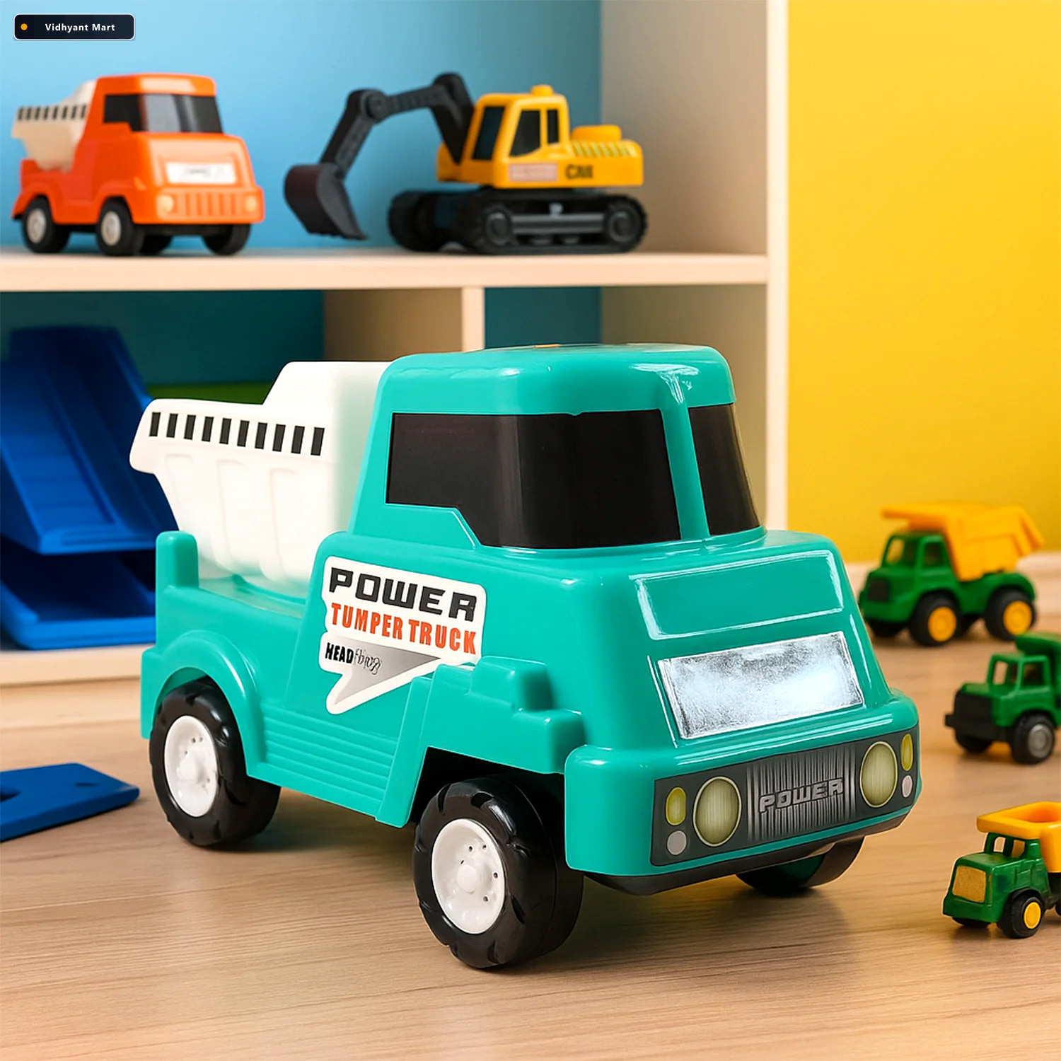 Vidhyant Mart Kids Power Dumper Truck Toy Friction Powered Const 1