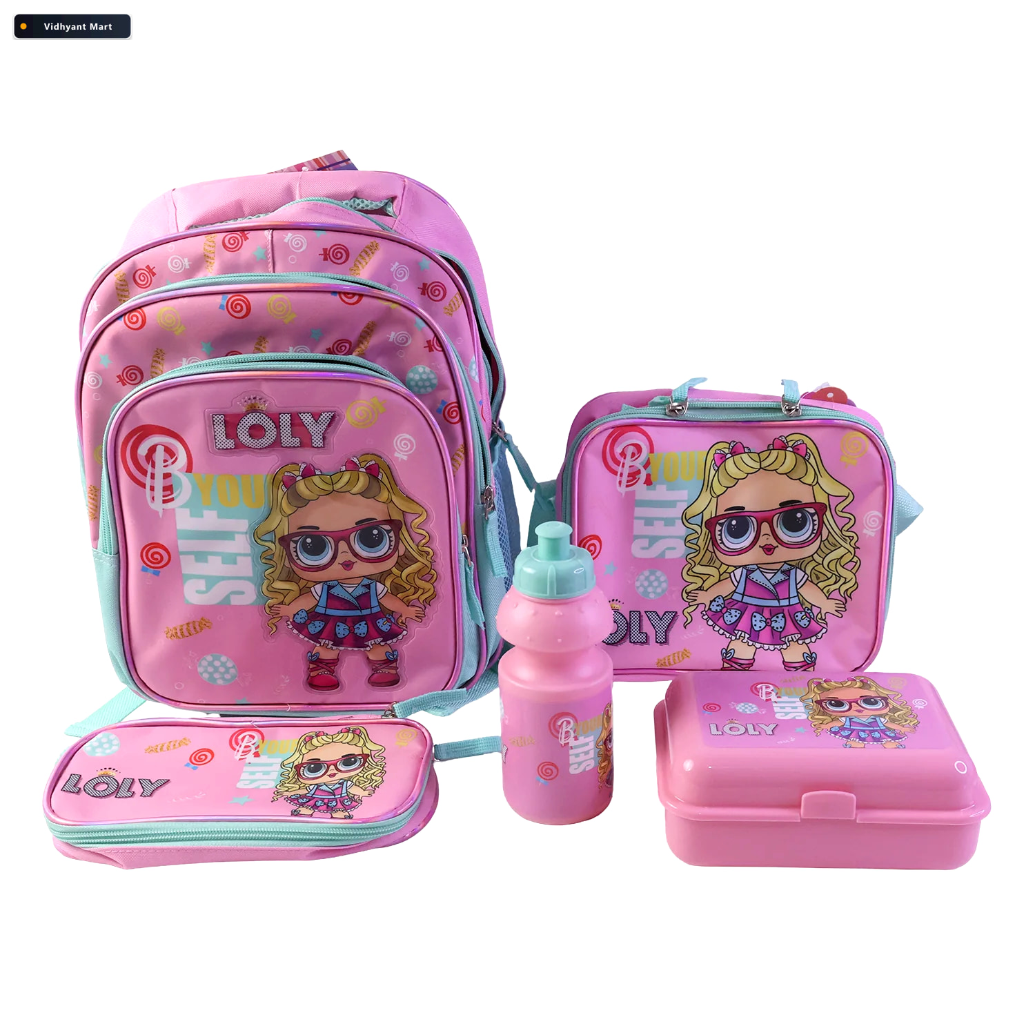 Vidhyant Mart Kids School Bag Set 5 In 1 Combo For School Little 3