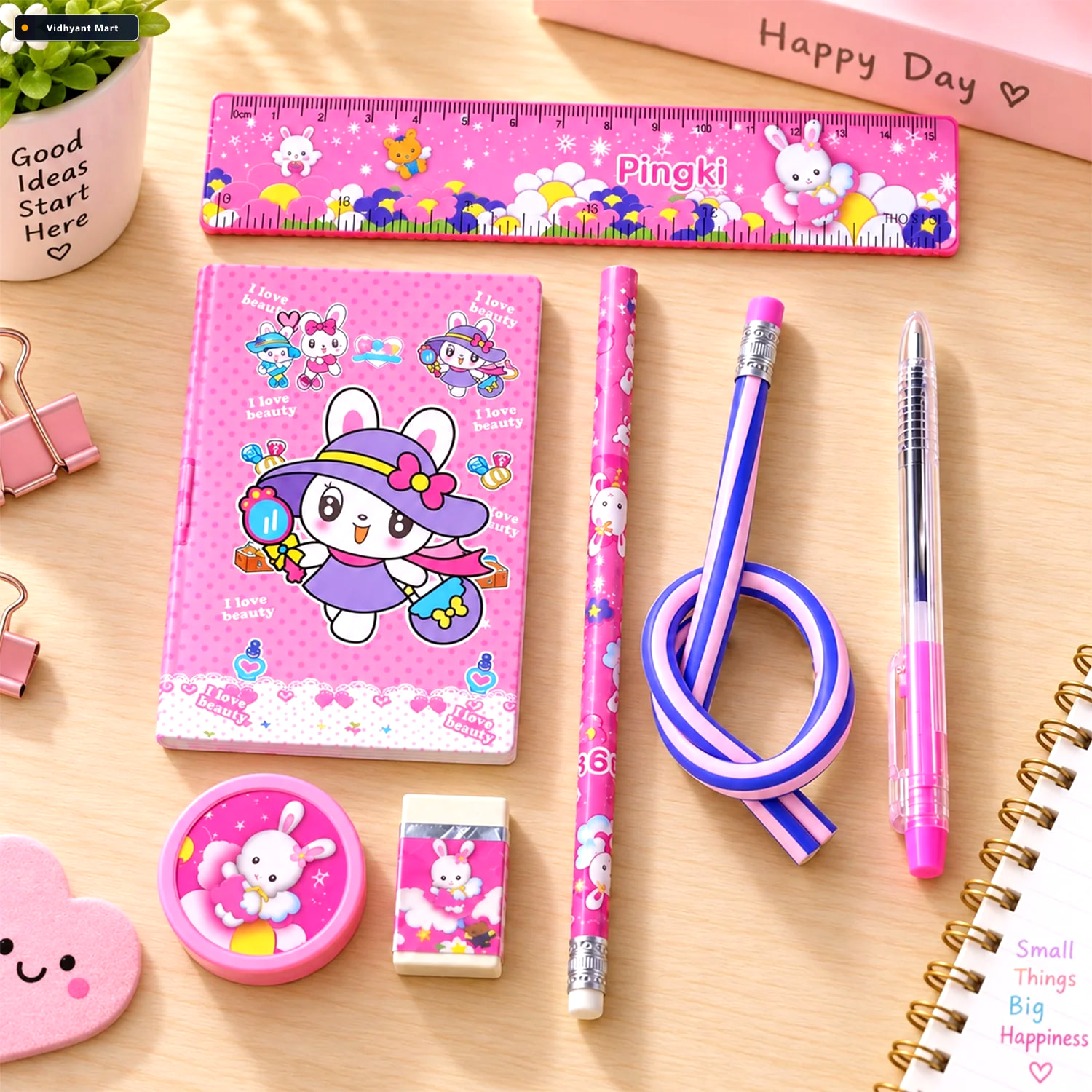 Vidhyant Mart Kids School Stationery Set With Pencils Eraser And 1
