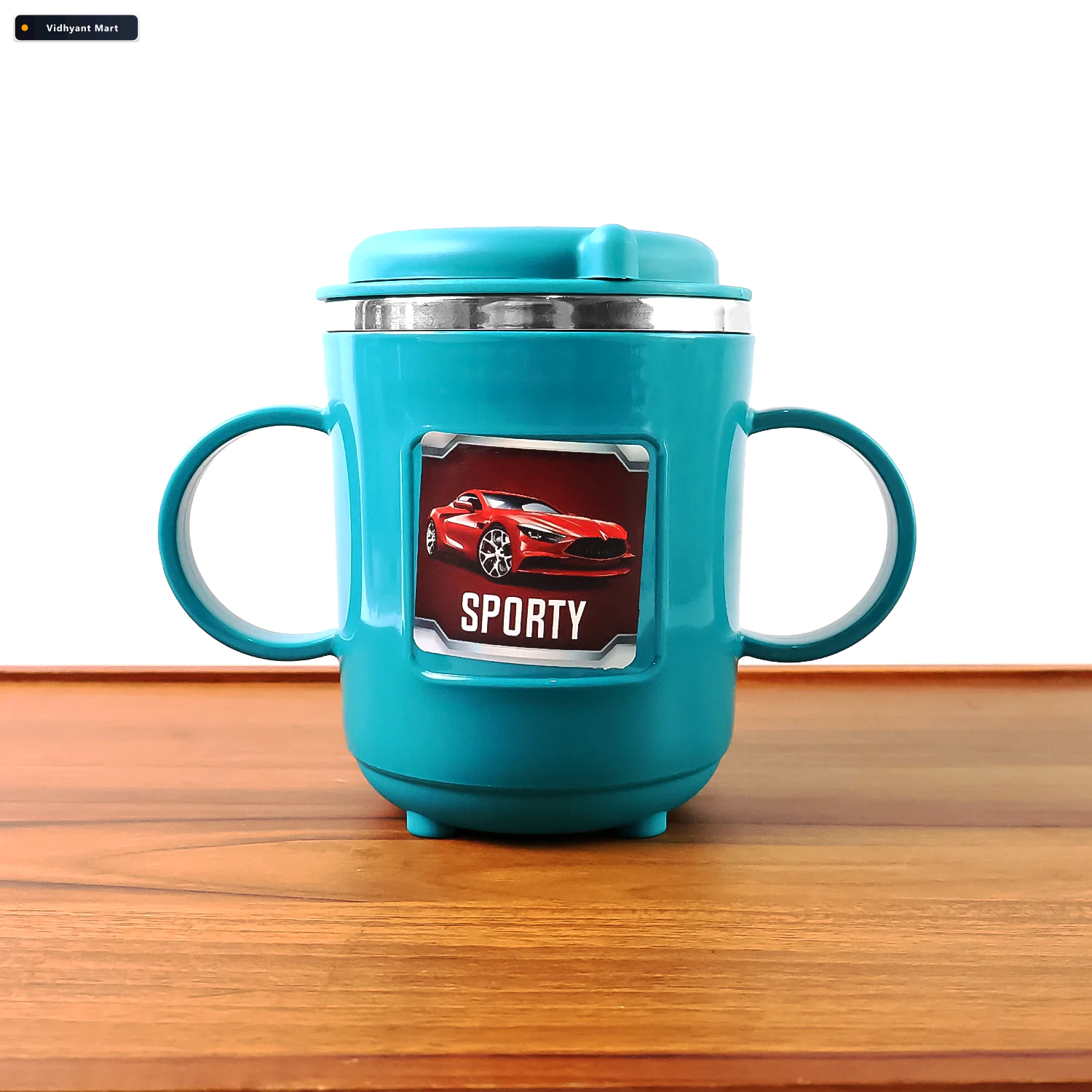 Vidhyant Mart Kids Sporty Sipper Mug Spill Proof With Straw Dual 3