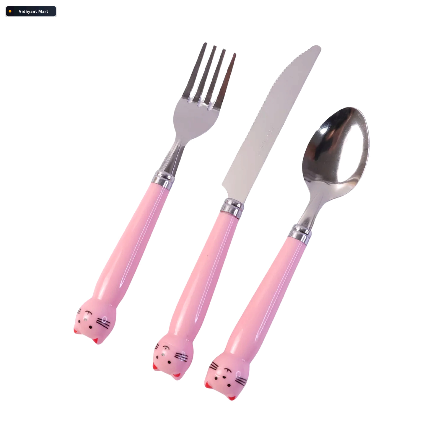 Vidhyant Mart Kids Stainless Steel Cutlery Set Safe Durable Port 3