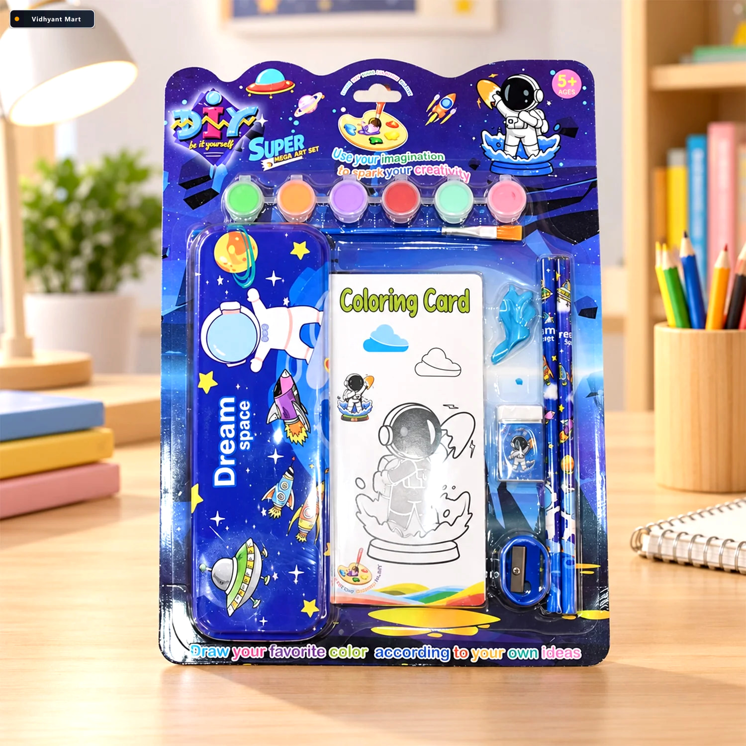 Vidhyant Mart Kids Stationery Kit For School With Pencil Box Pai 1