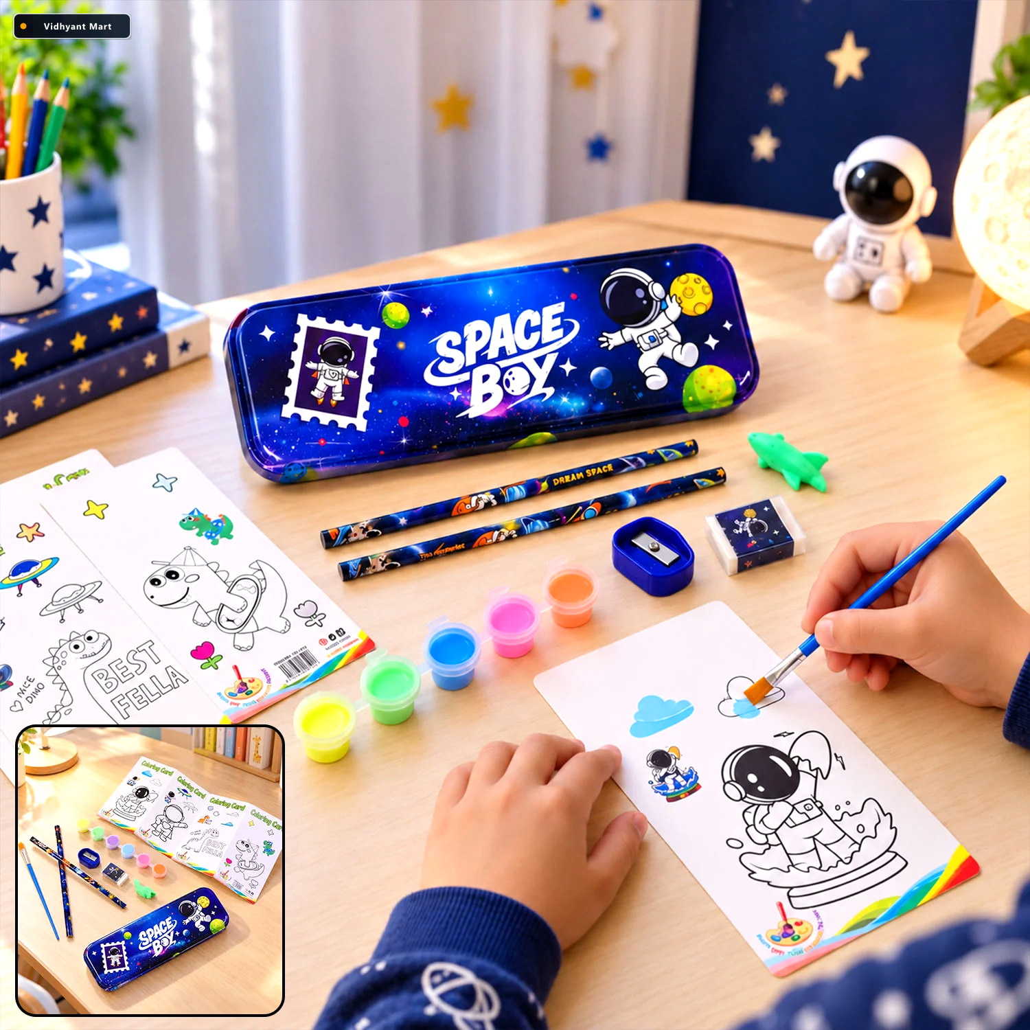 Vidhyant Mart Kids Stationery Kit For School With Pencil Box Pai 2