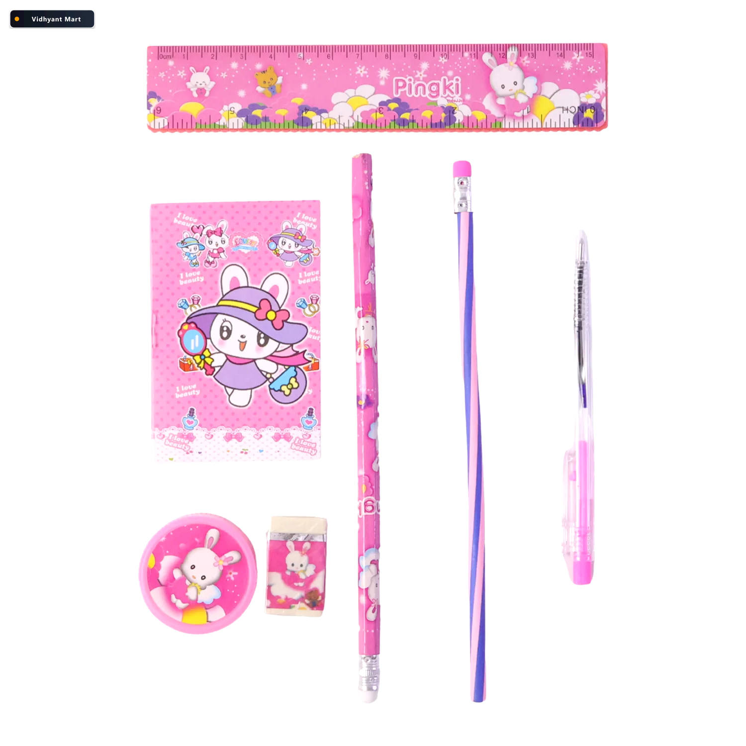Vidhyant Mart Kids Stationery Set Complete 7 In 1 Creative Schoo 4