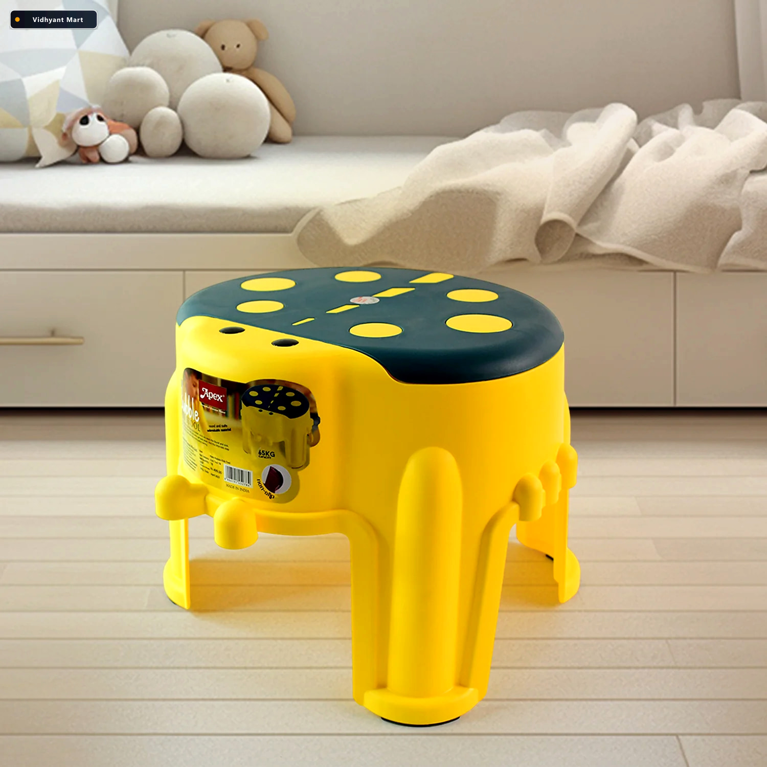 Vidhyant Mart Kids Step Stool Durable Apex Bubble Plastic With N 2
