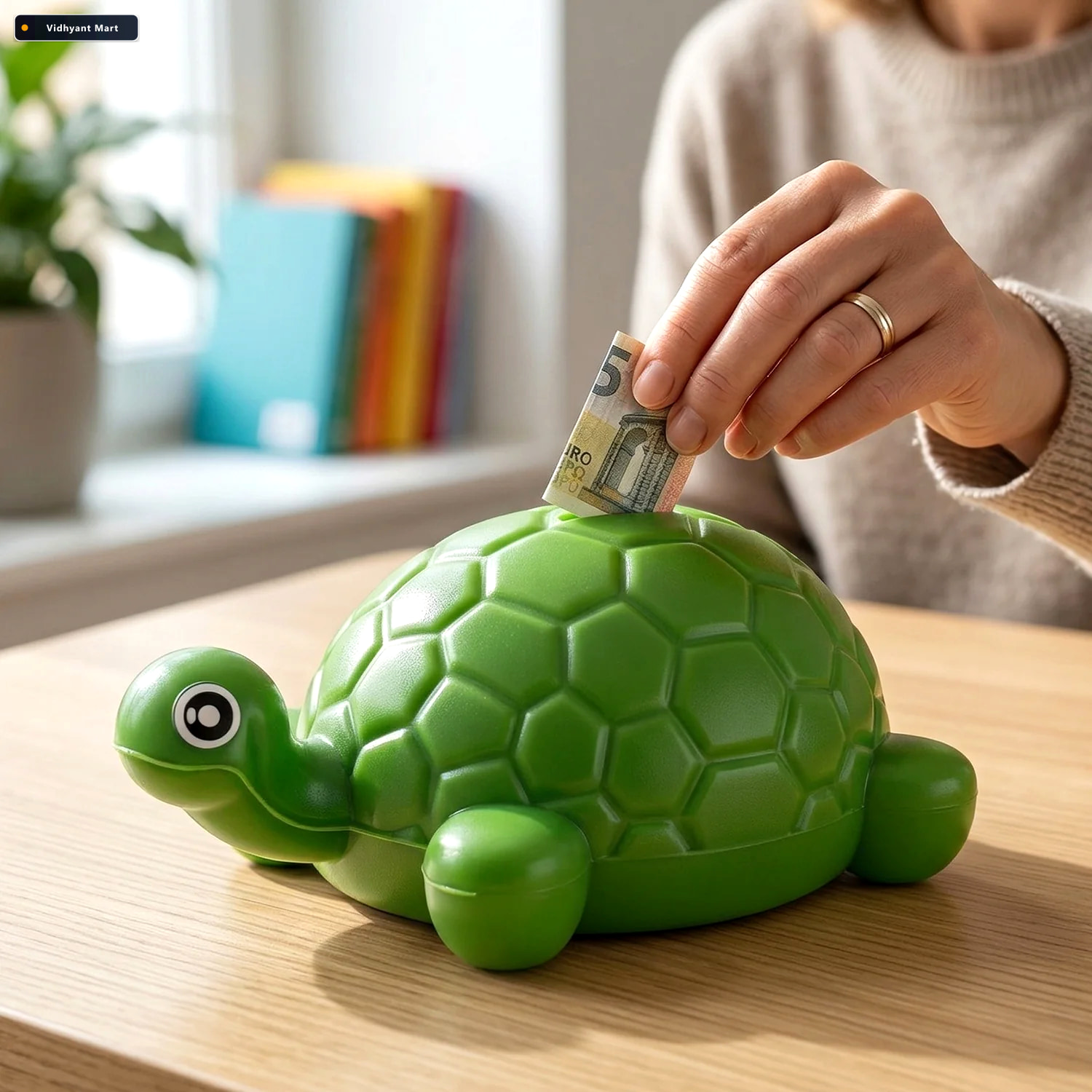 Vidhyant Mart Kids Tortoise Money Bank Fun Coin Saving For Child 2