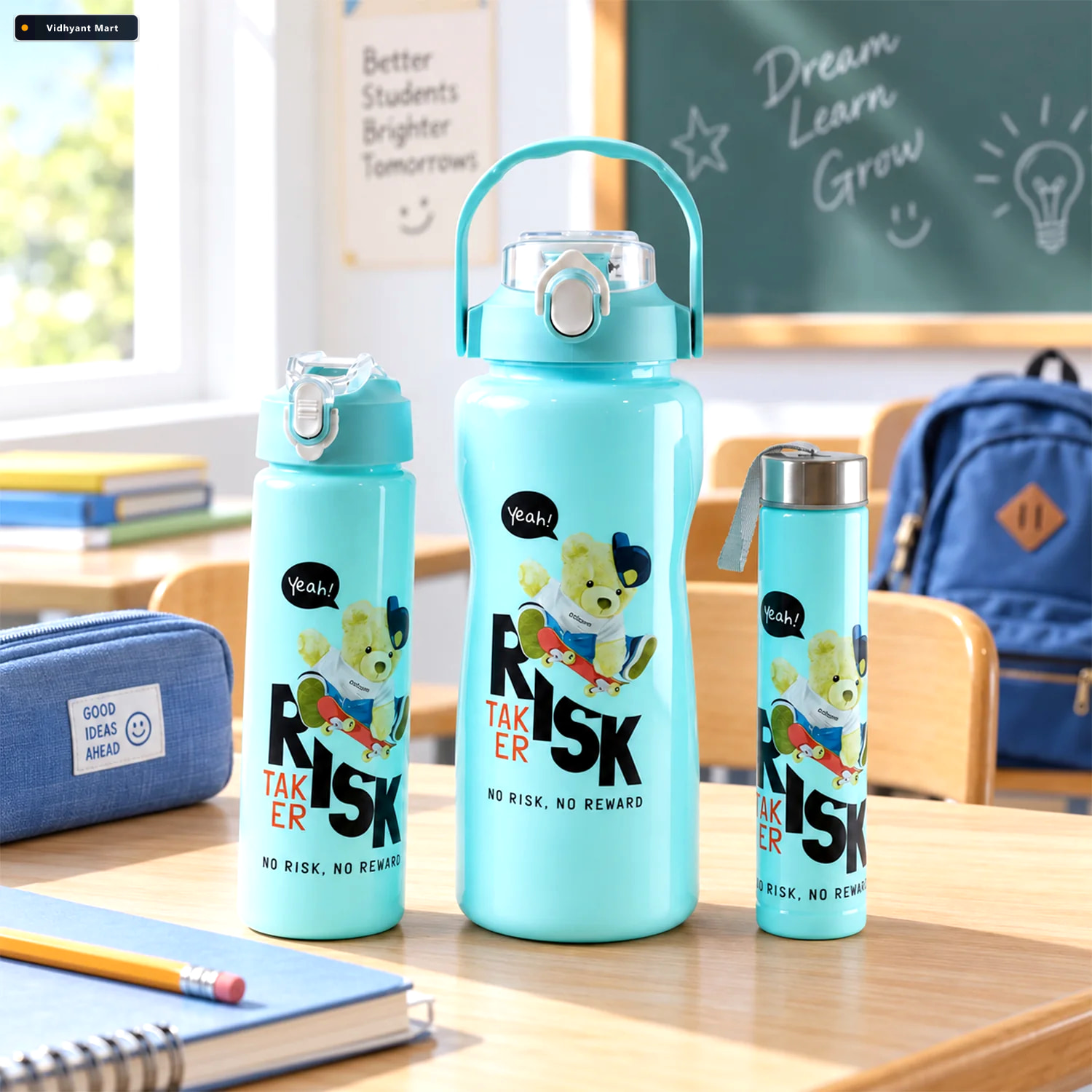 Vidhyant Mart Kids Water Bottle Set Bpa Free Leak Proof For Scho 1