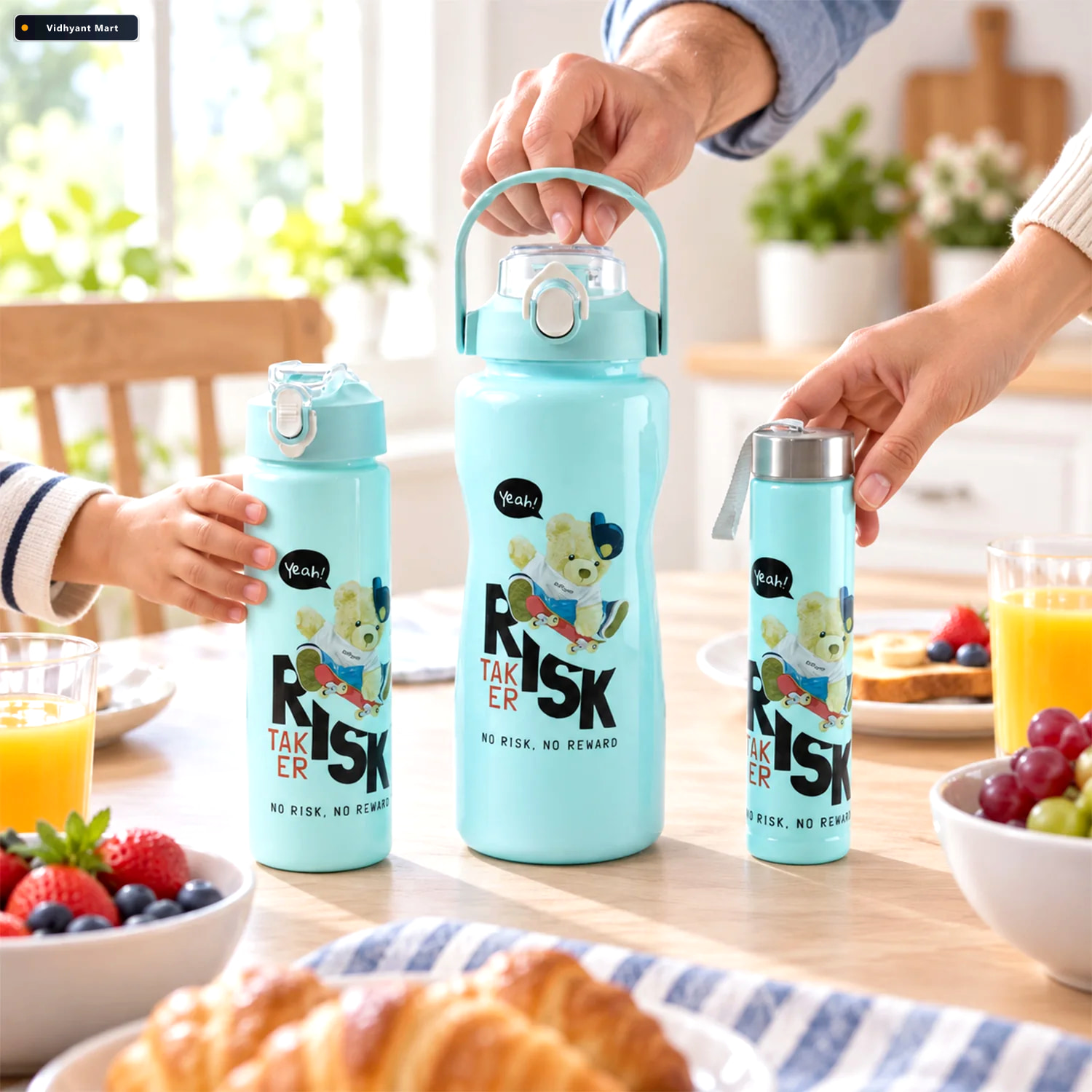 Vidhyant Mart Kids Water Bottle Set Bpa Free Leak Proof For Scho 3