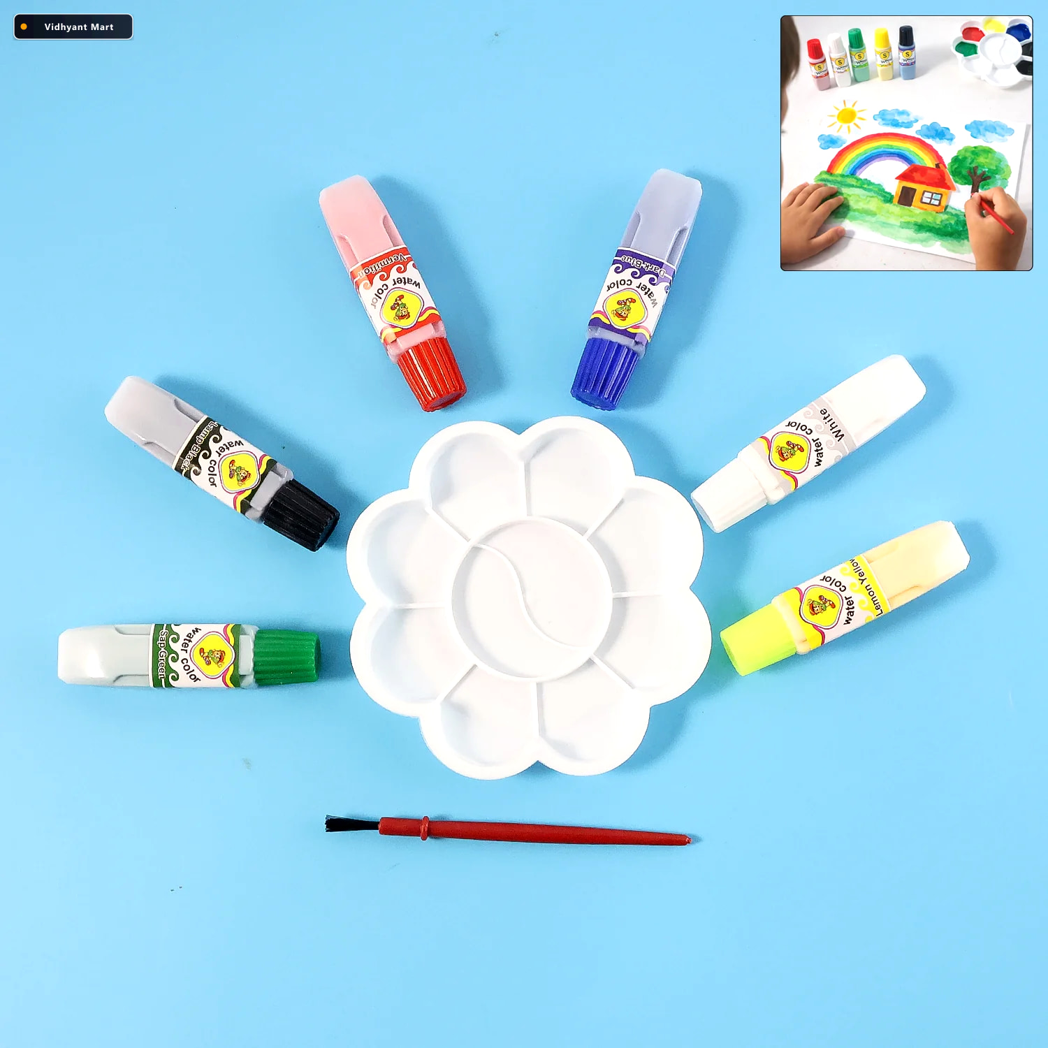 Vidhyant Mart Kids Water Colour Painting Set Complete Art Kit Wi 1