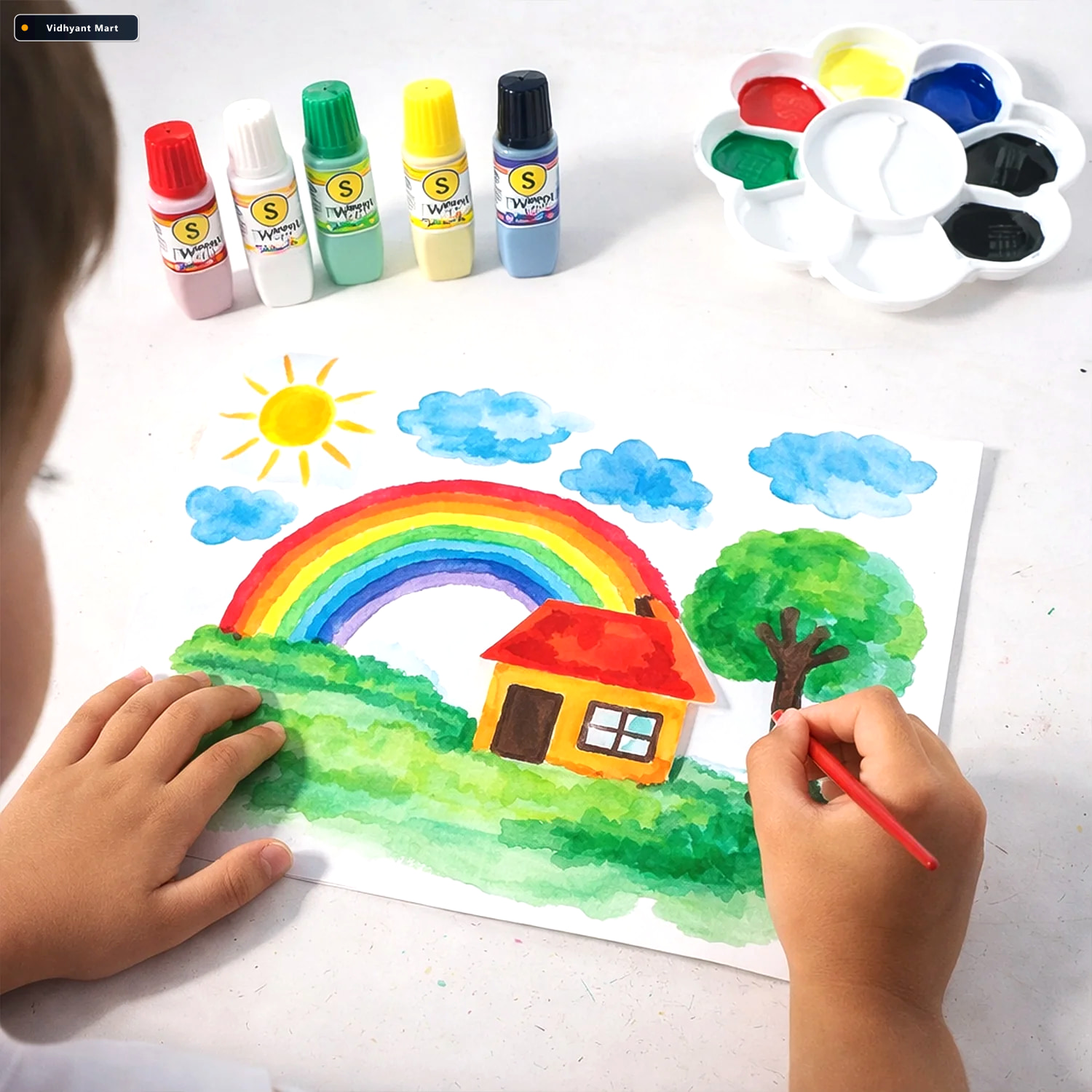Vidhyant Mart Kids Water Colour Painting Set Complete Art Kit Wi 2