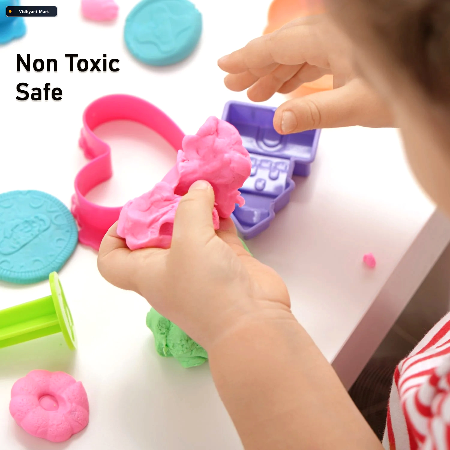 Vidhyant Mart Kinetic Sand Kit Soft Mess Free Creative Play Adit 2