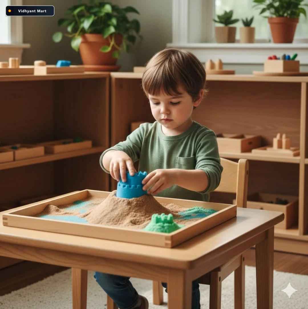 Vidhyant Mart Kinetic Sand Kit Soft Mess Free Creative Play Adit 3