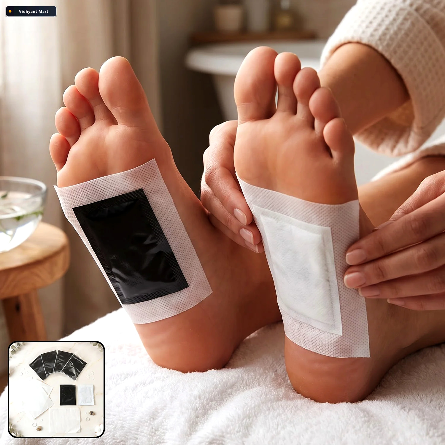 Vidhyant Mart Kinoki Herbal Cleansing Foot Pads With Adhesive Sh 1