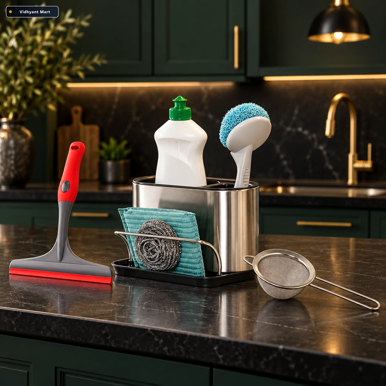 Vidhyant Mart Kitchen Cleaning Organisation Combo Sink Caddy Fin 4