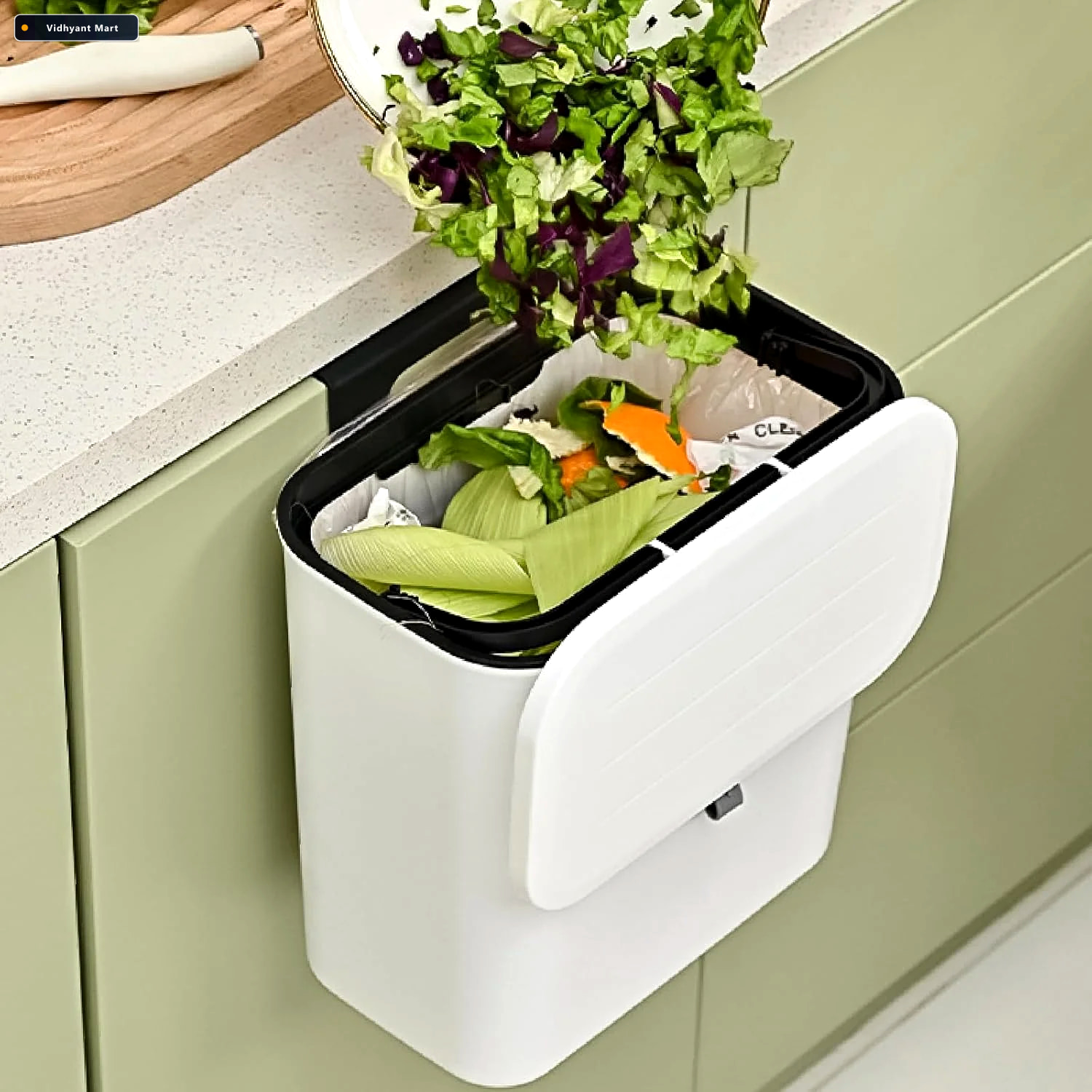 Vidhyant Mart Kitchen Dustbin With Lid Compact 25x22 Cm For Smal 2