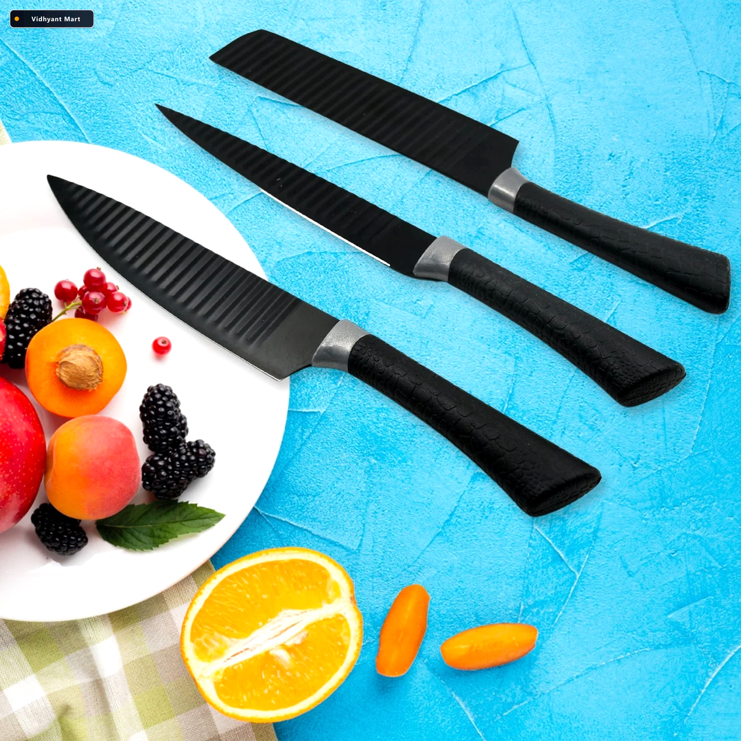 Vidhyant Mart Kitchen Knife Set 6 Pc Professional Steel Cookaura 3