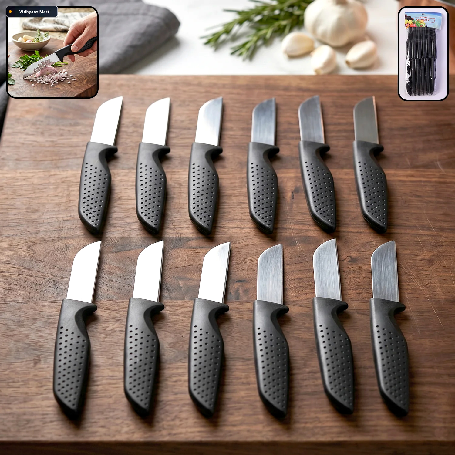 Vidhyant Mart Kitchen Knife Set Ergonomic Durable Stainless Stee 1