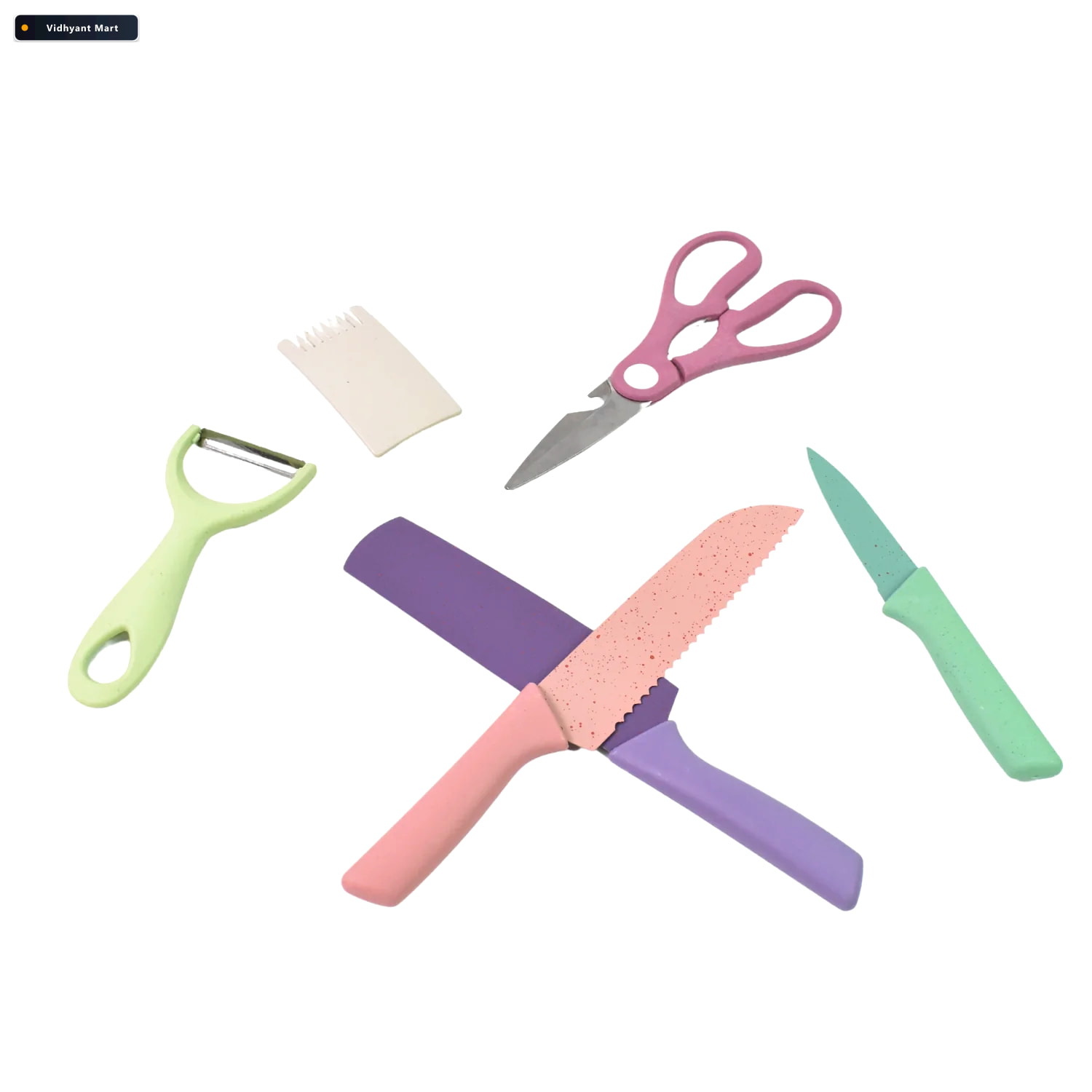 Vidhyant Mart Kitchen Knife Set Professional 6 Piece High Carbon 4